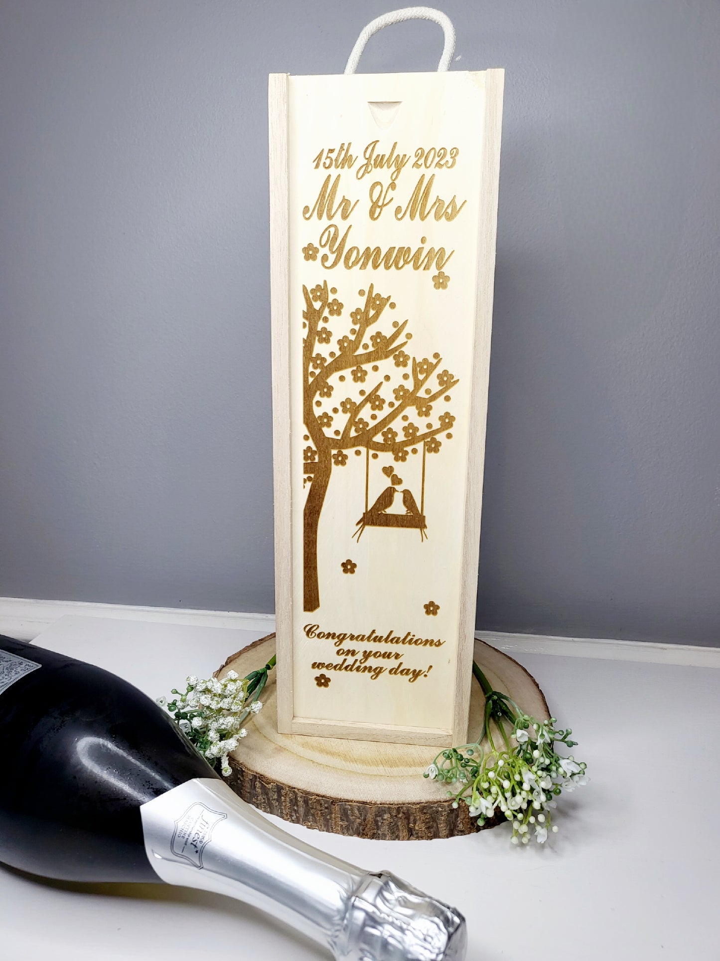 Personalised Wedding Wine Box