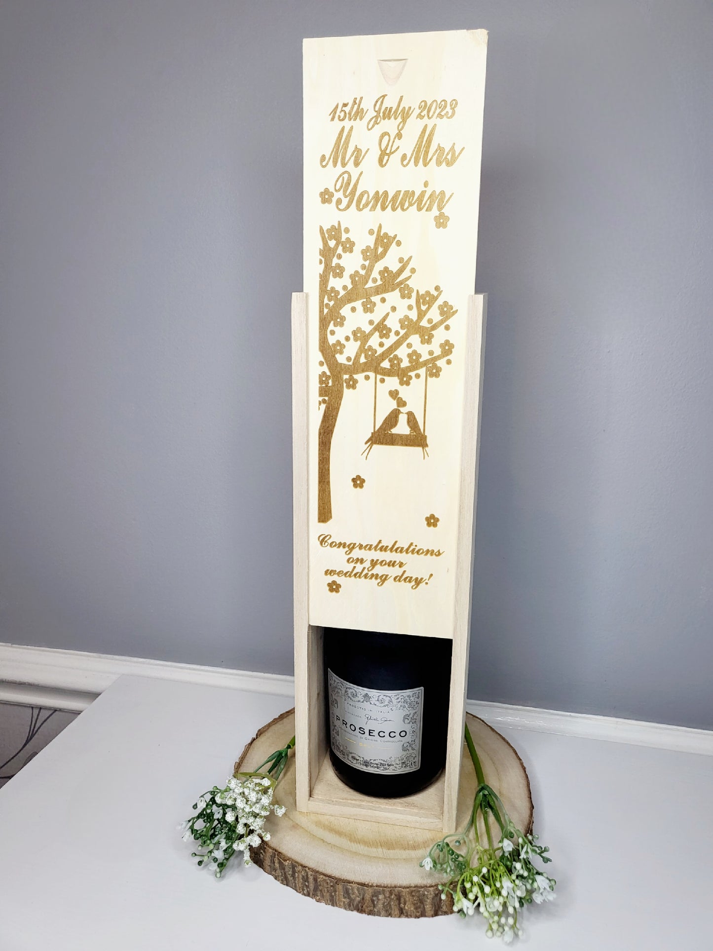 Personalised Wedding Wine Box