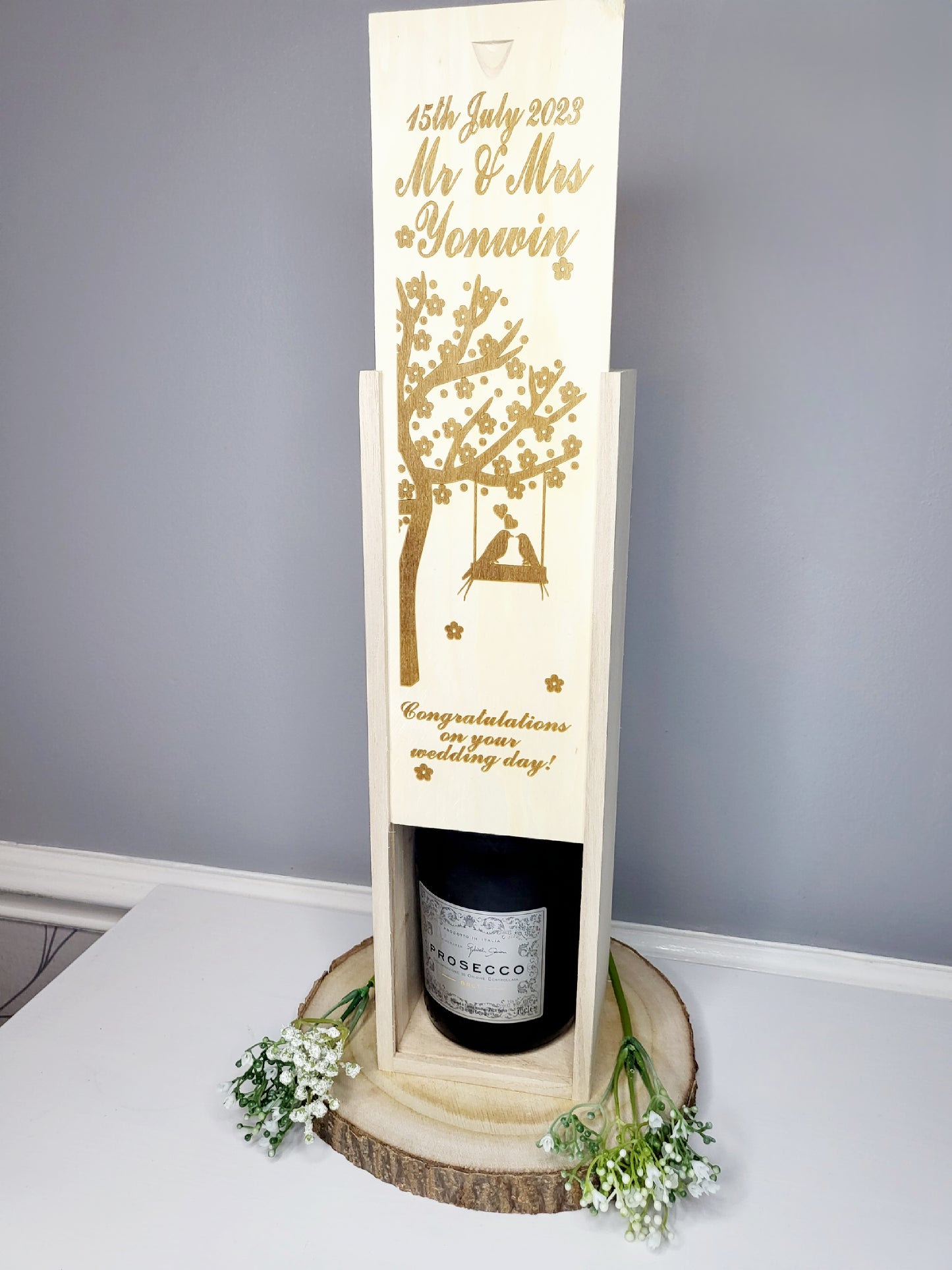 Personalised Wedding Wine Box