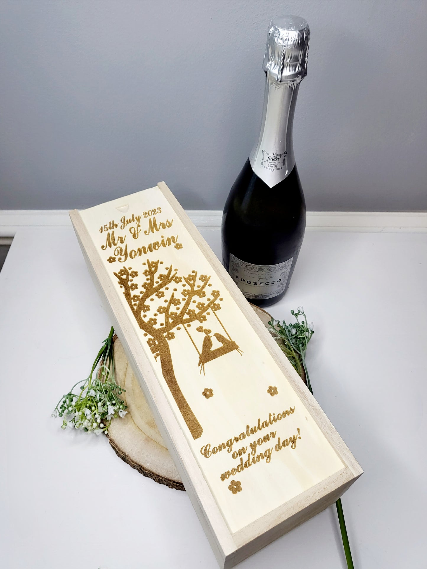 Personalised Wedding Wine Box