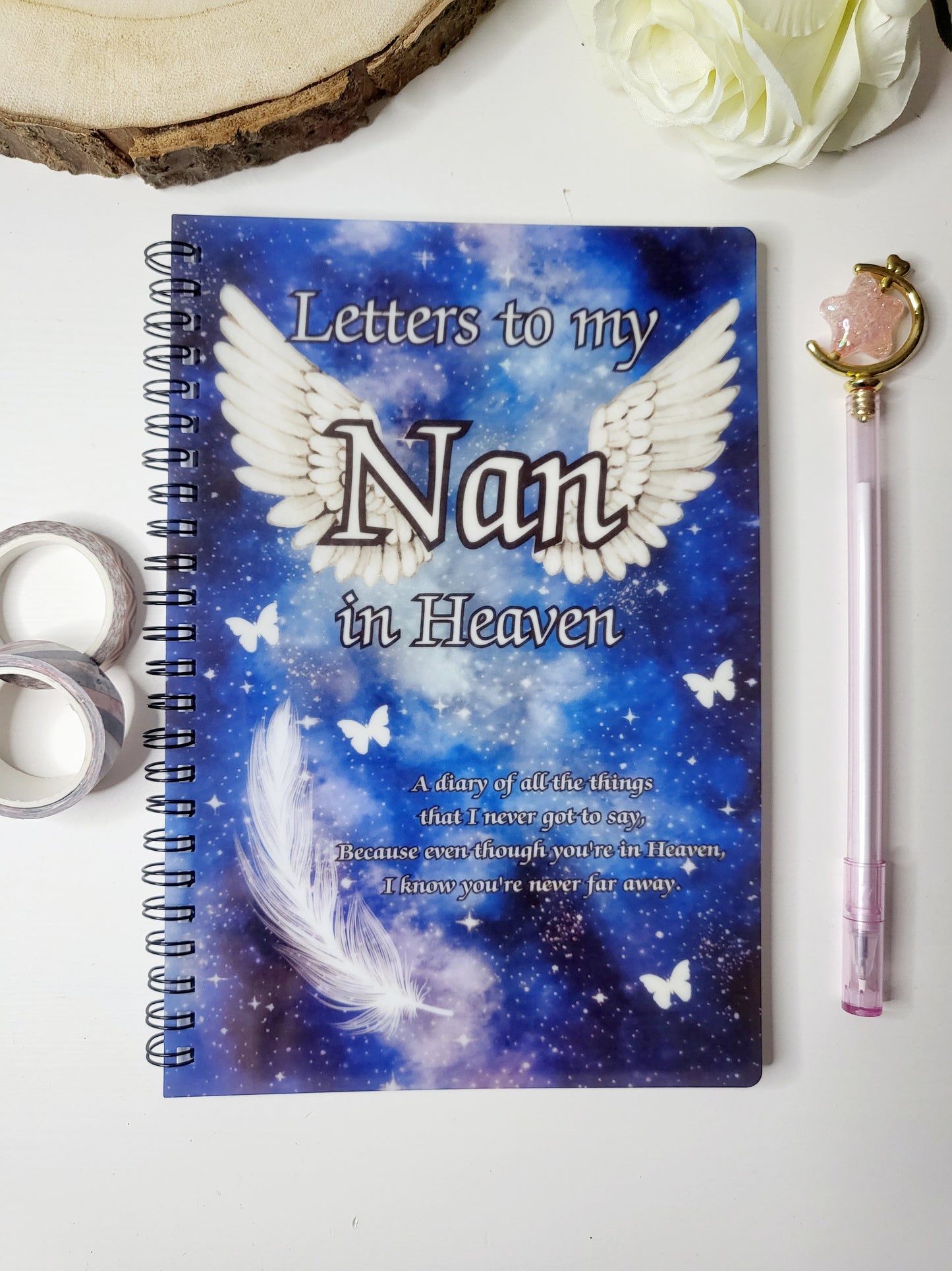 Personalised Letters to Heaven Memorial A5 Notebook