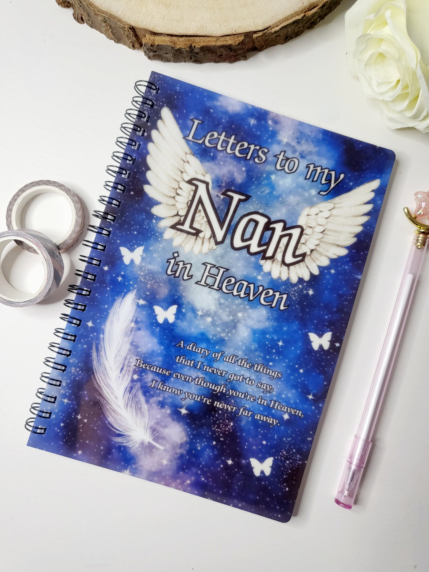 Personalised Letters to Heaven Memorial A5 Notebook