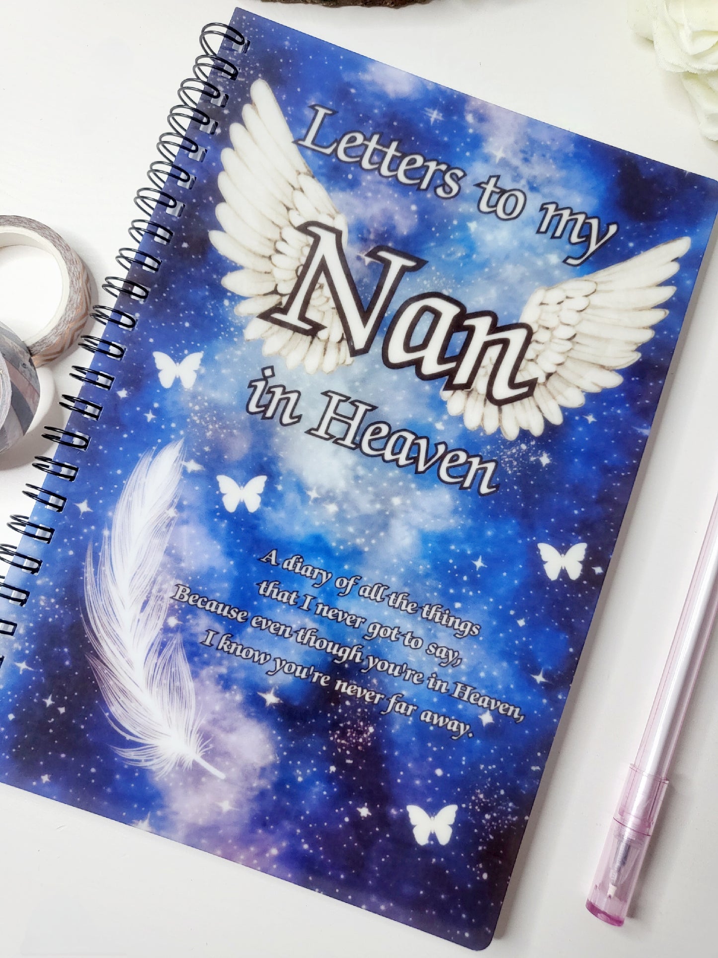 Personalised Letters to Heaven Memorial A5 Notebook