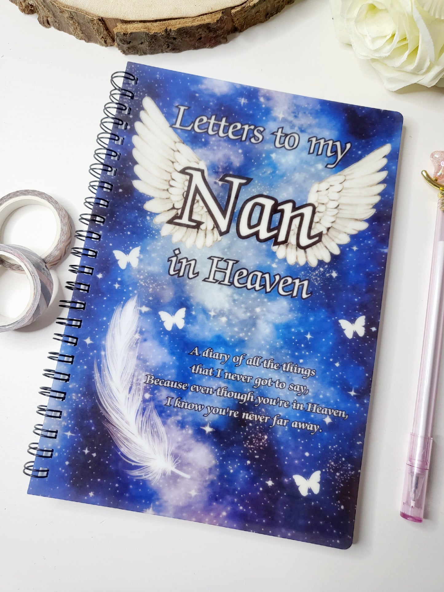 Personalised Letters to Heaven Memorial A5 Notebook