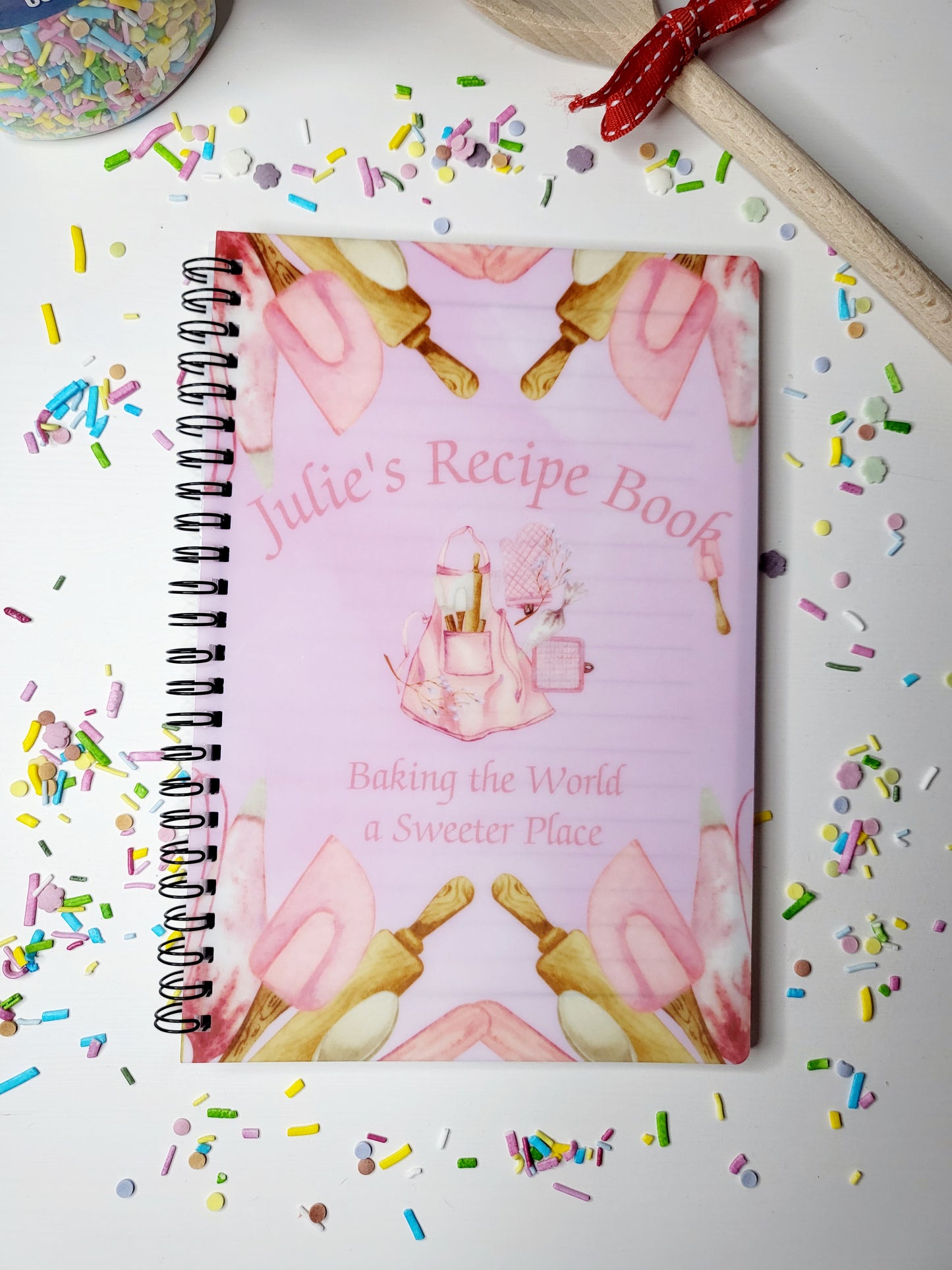 Personalised Baking Recipe Book - Pink or Blue