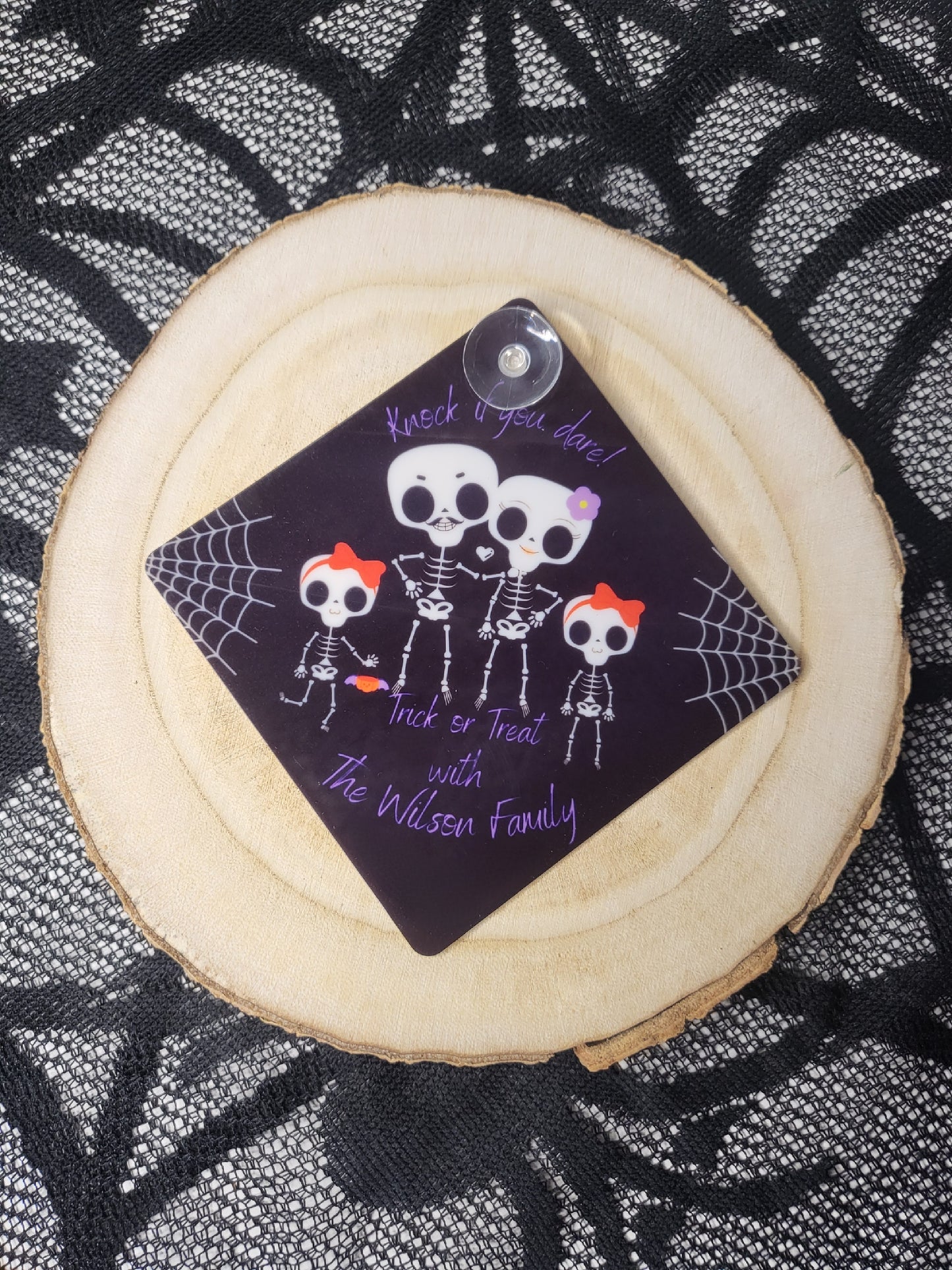 Personalised Halloween Suction Window Sign