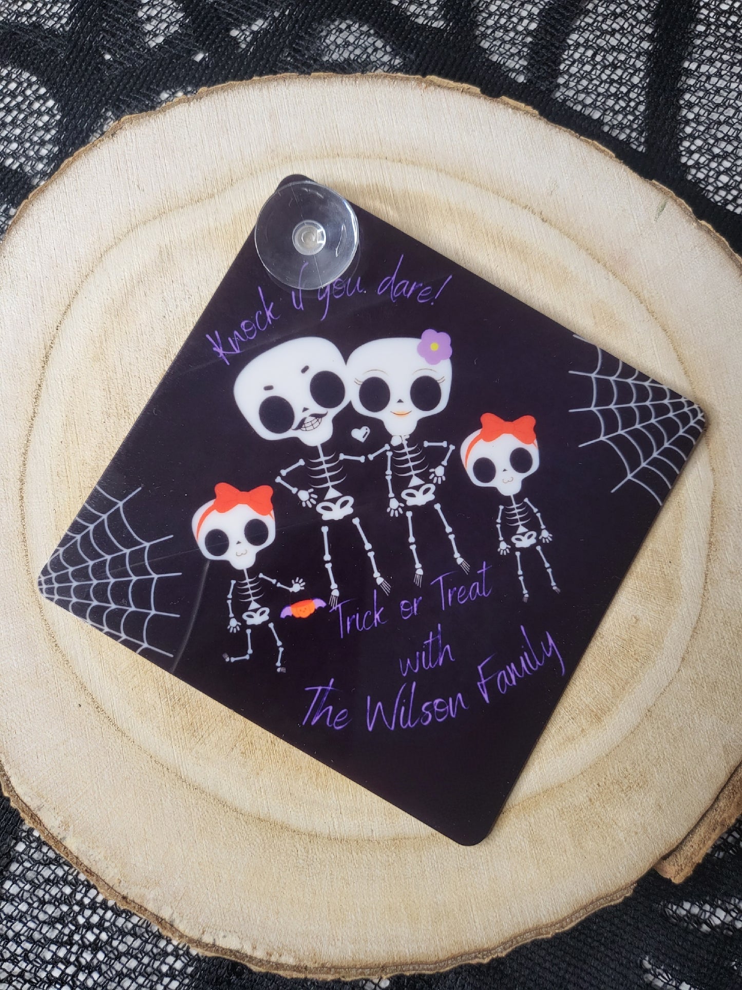 Personalised Halloween Suction Window Sign