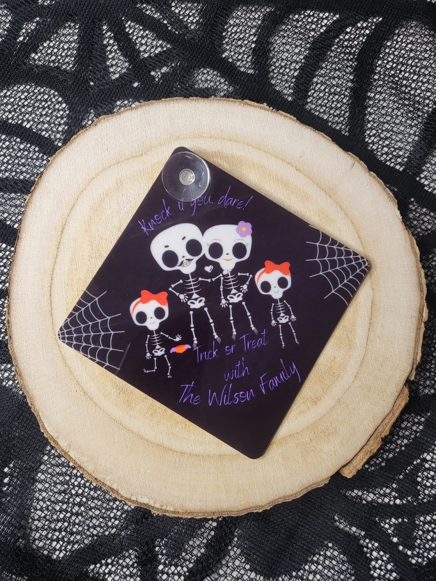 Personalised Halloween Suction Window Sign