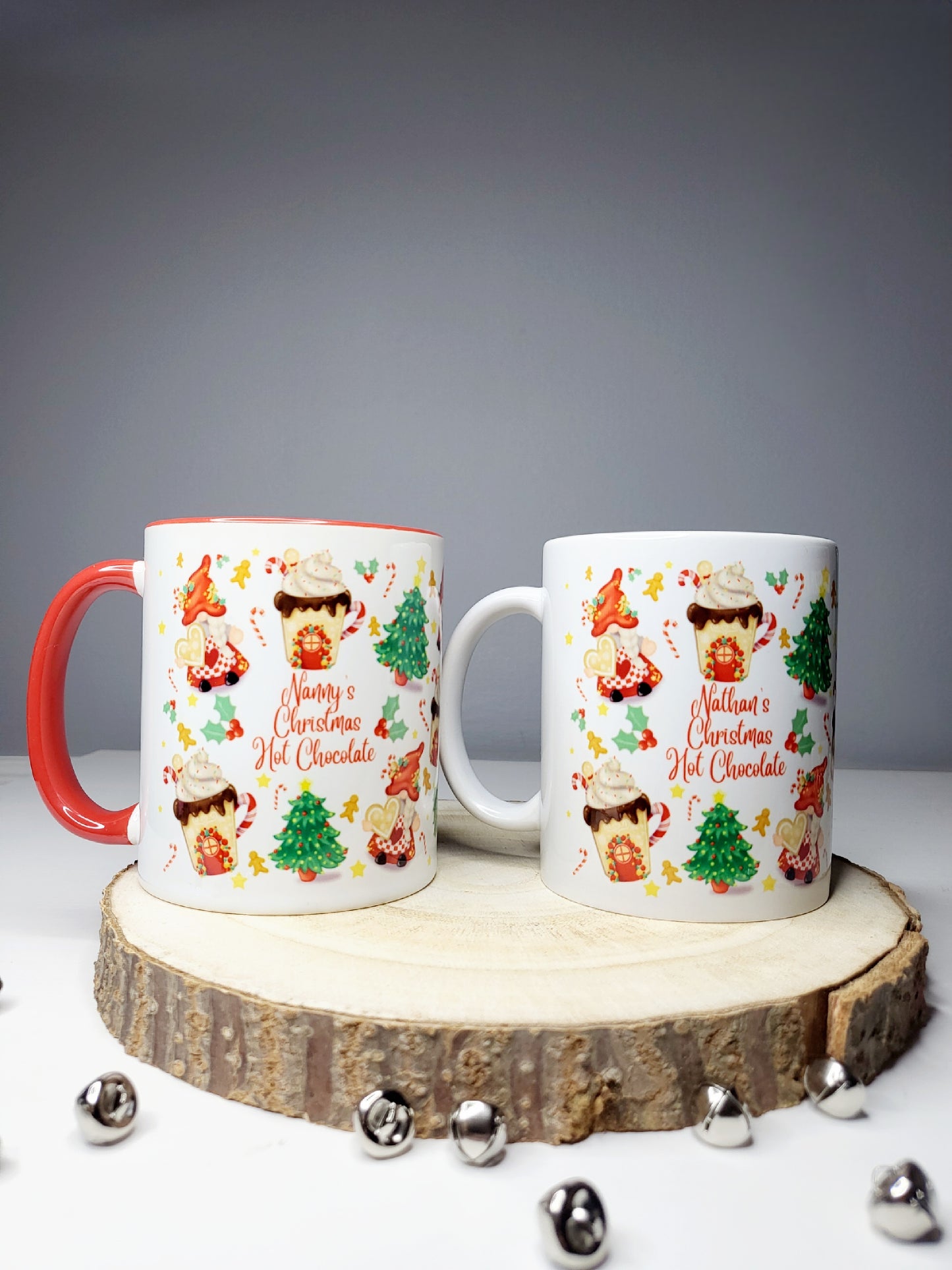 Personalised Christmas Candy Cane Gonk Mug