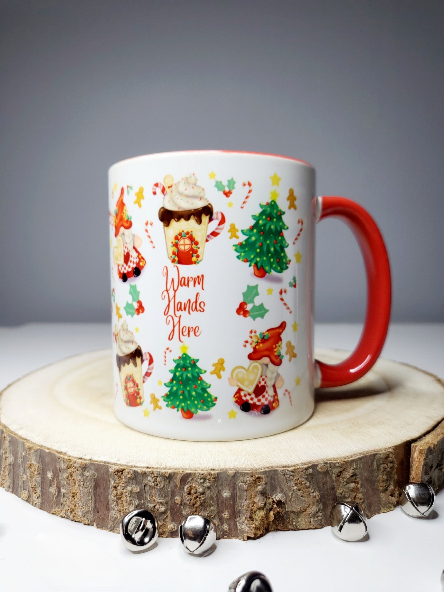 Personalised Christmas Candy Cane Gonk Mug