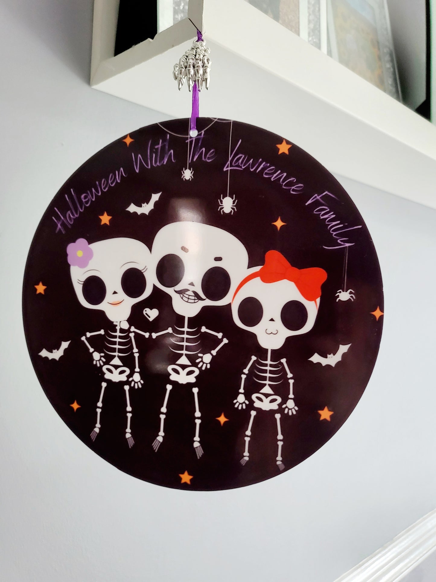 Personalised Halloween Family Door Bauble/Plaque