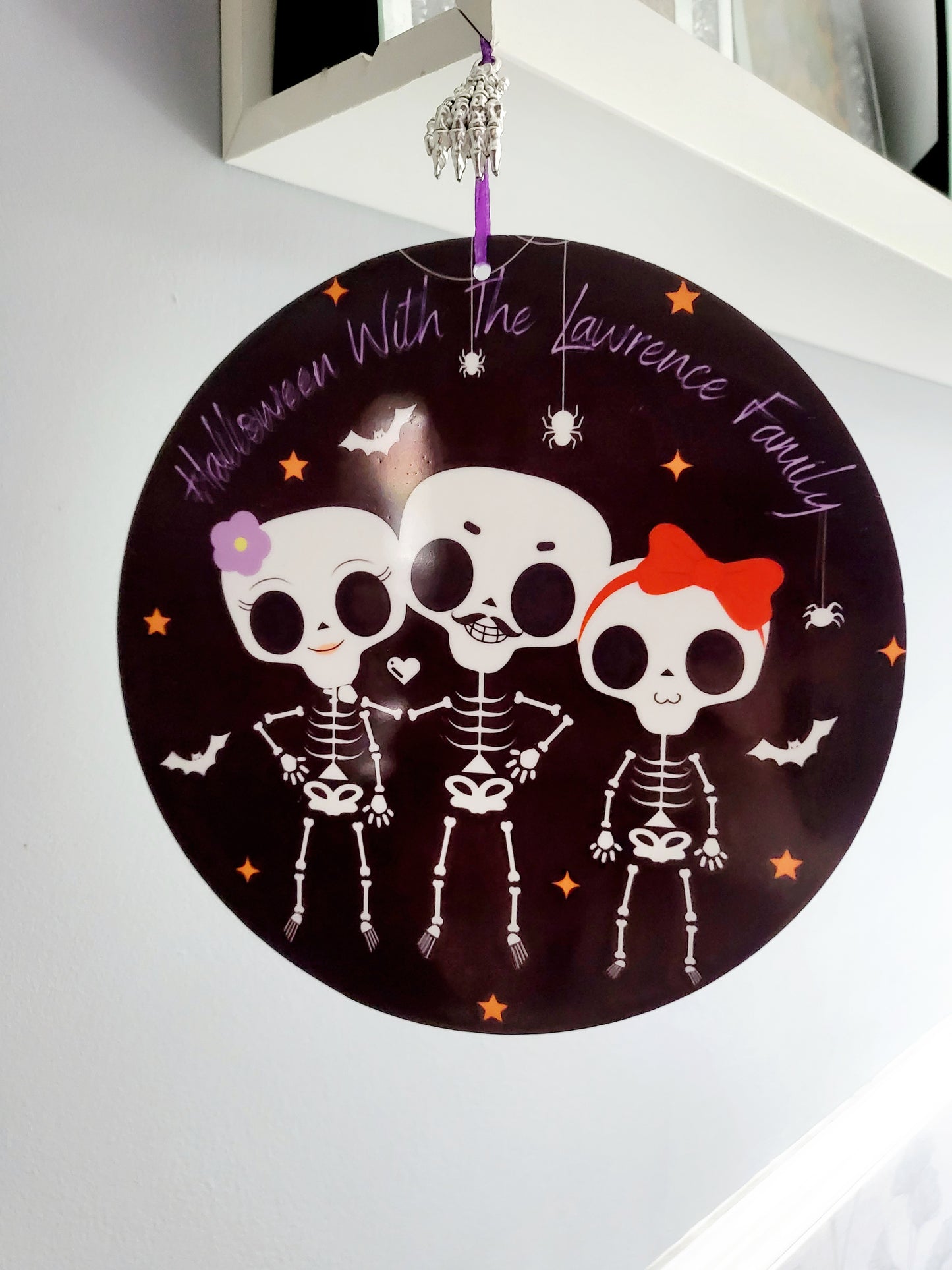 Personalised Halloween Family Door Bauble/Plaque