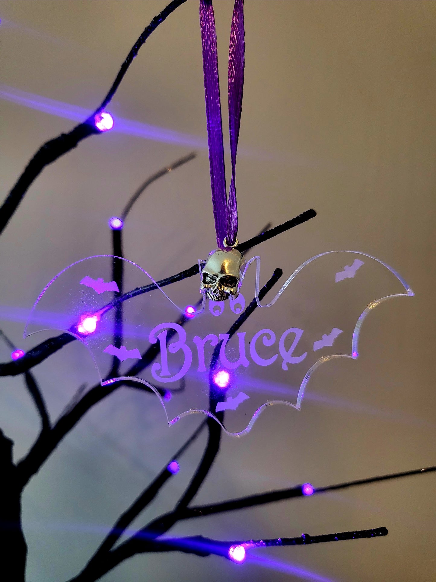 Personalised Halloween Bat Decoration