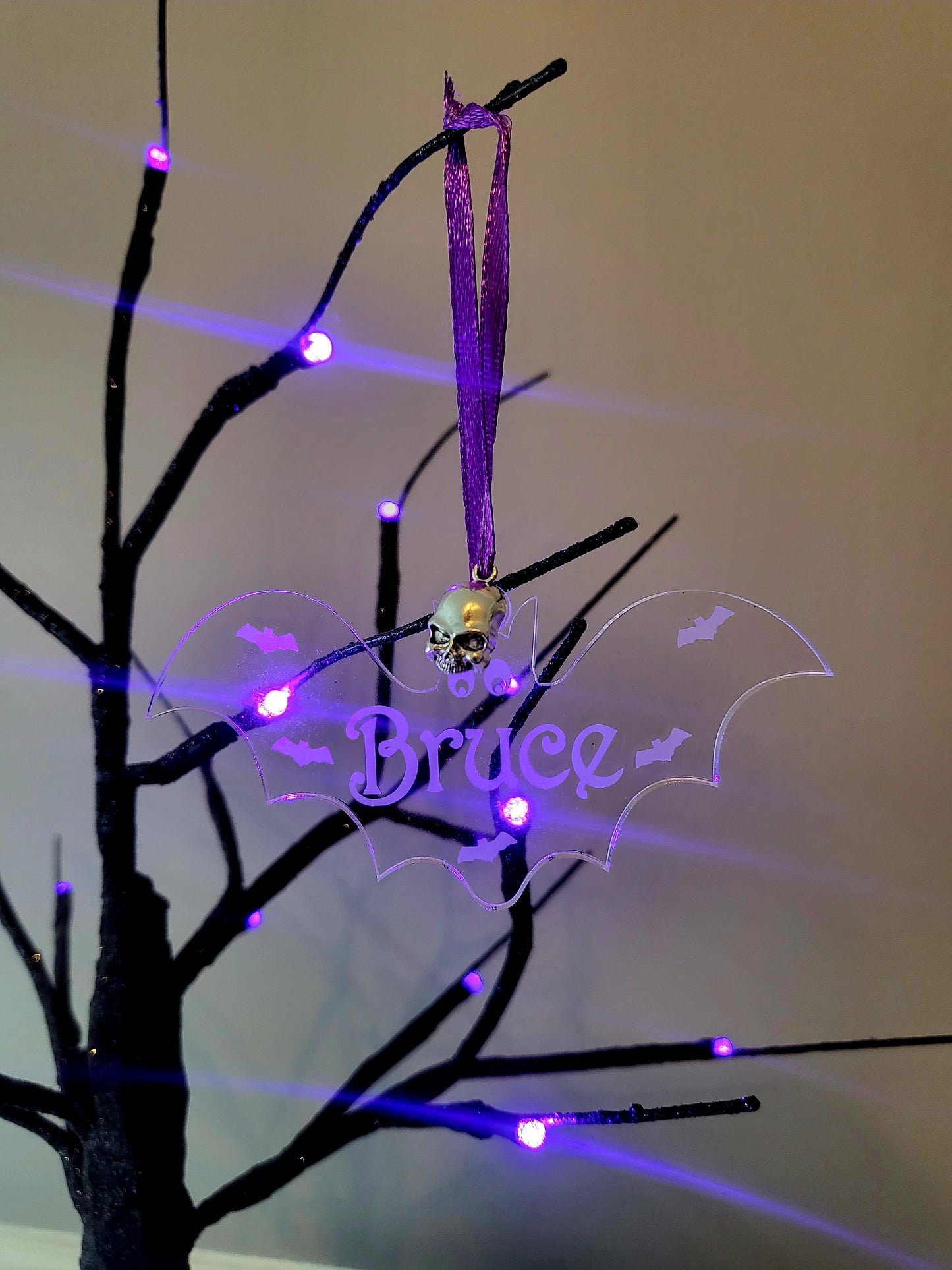 Personalised Halloween Bat Decoration