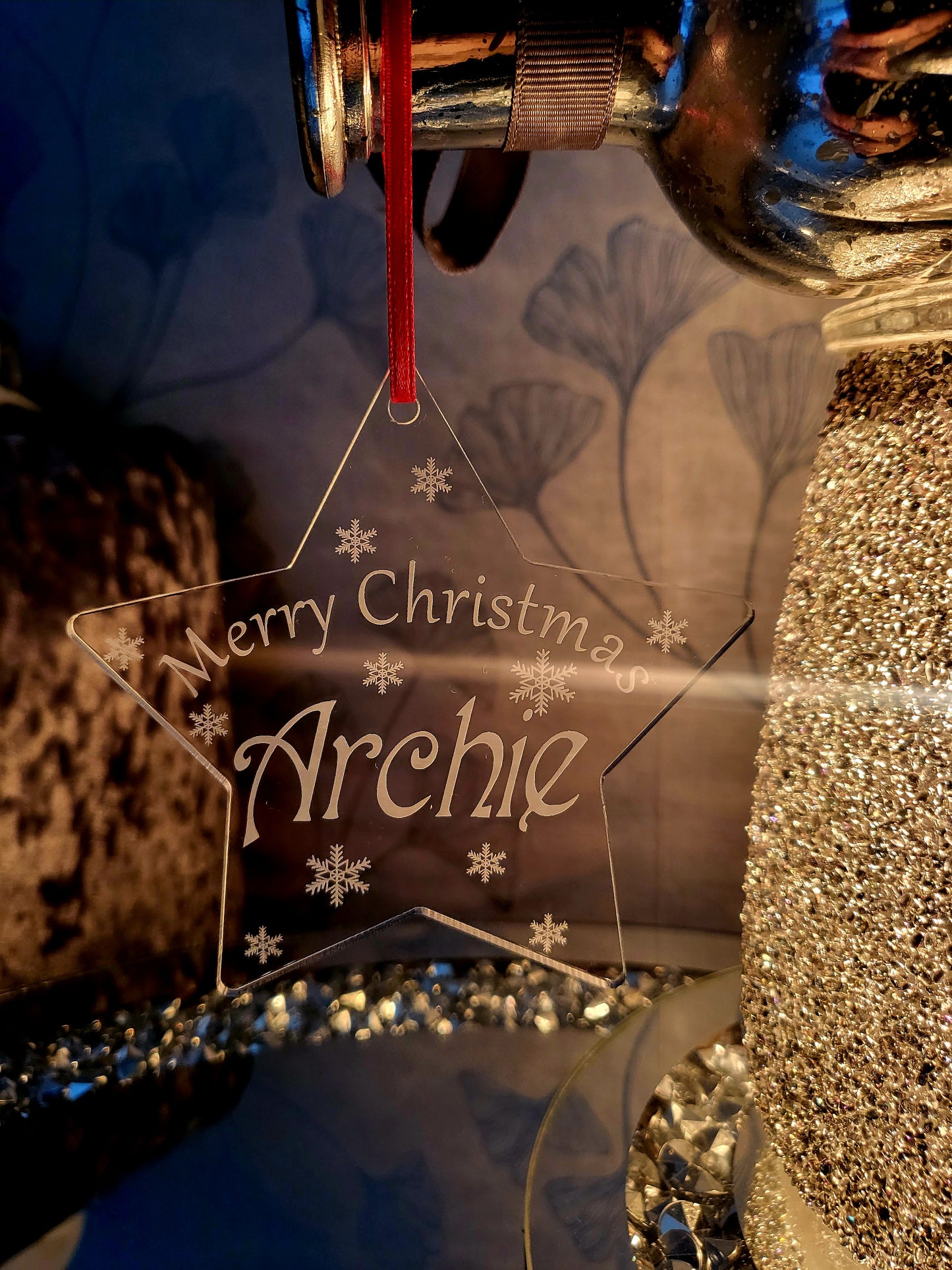 Personalised Christmas Star Tree Decoration