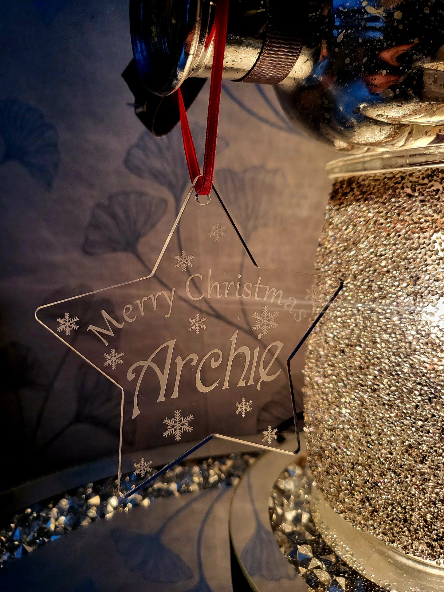 Personalised Christmas Star Tree Decoration