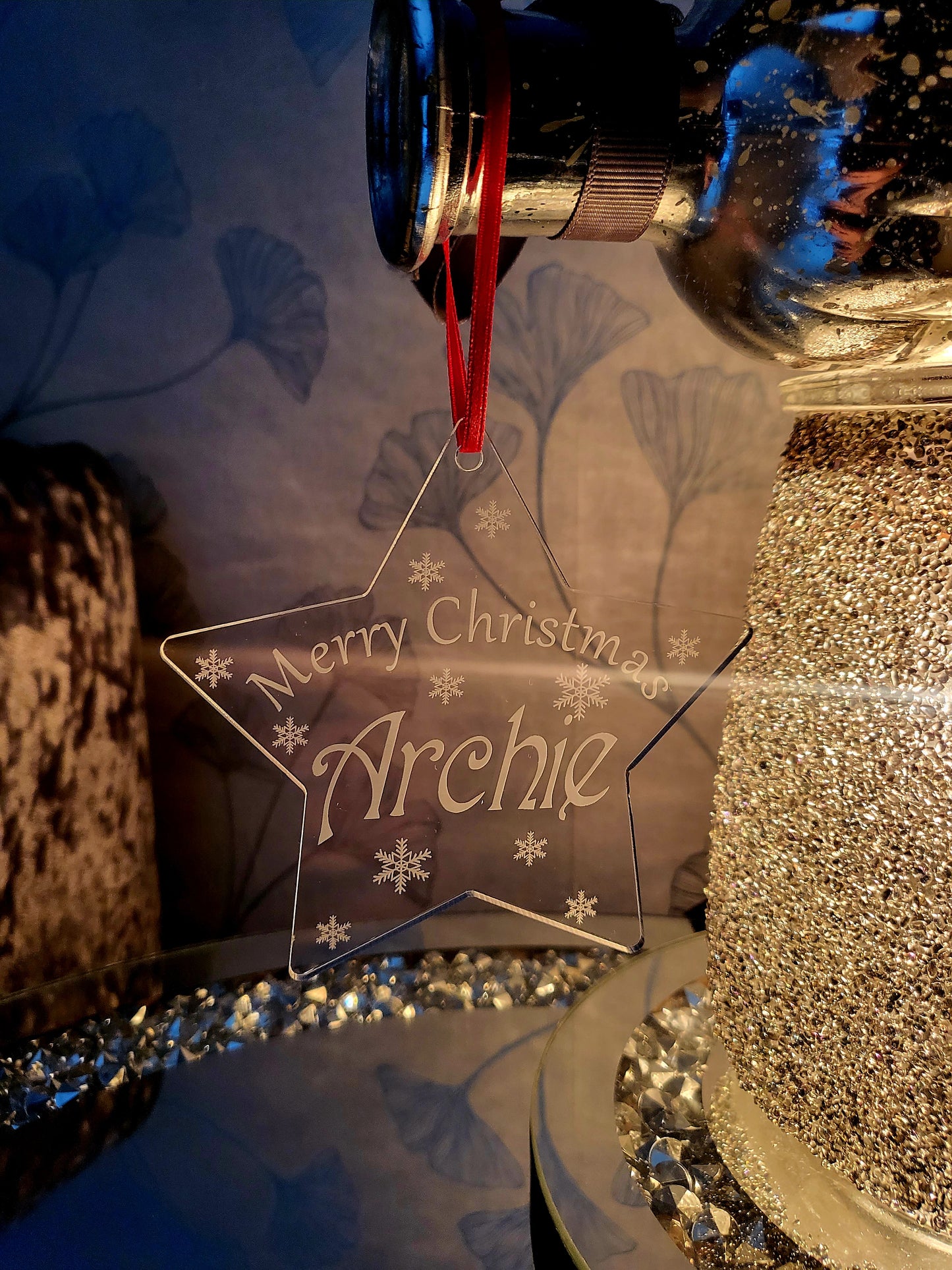 Personalised Christmas Star Tree Decoration