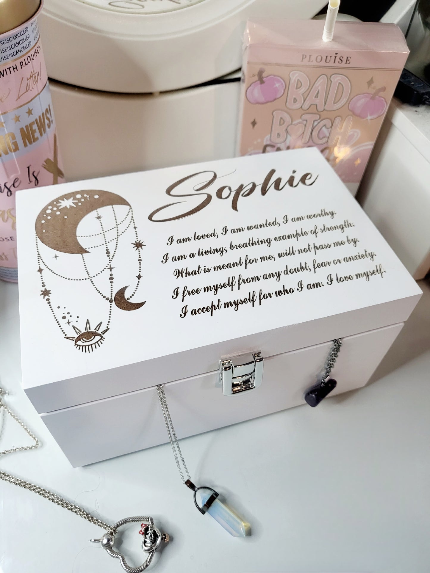 Personalised Positive Affirmation Jewellery Box