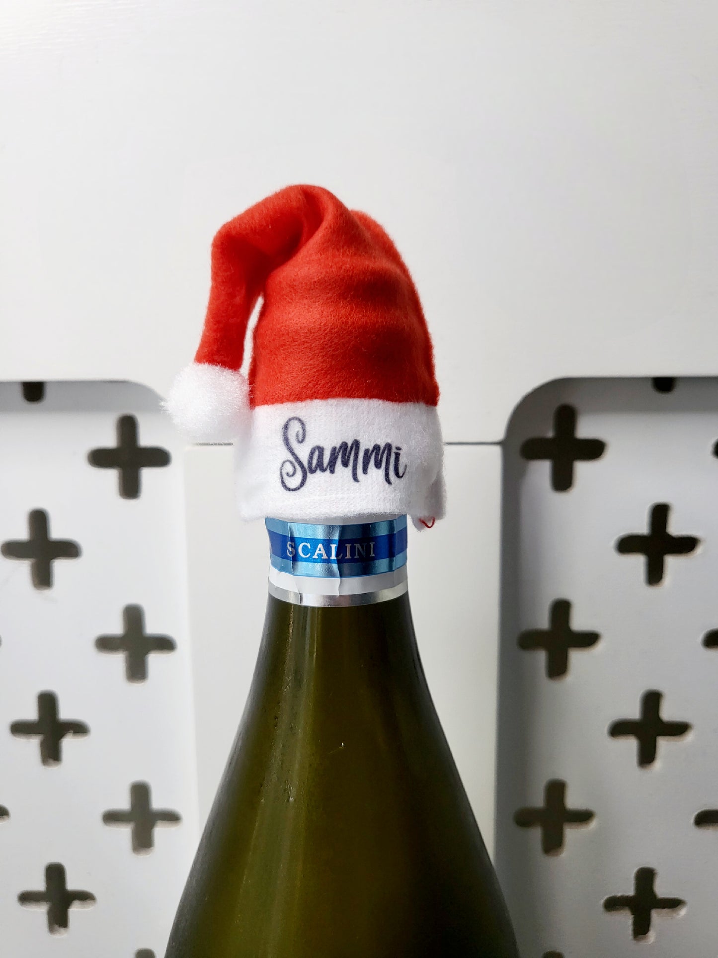 Personalised Santa Hat Bottle Topper