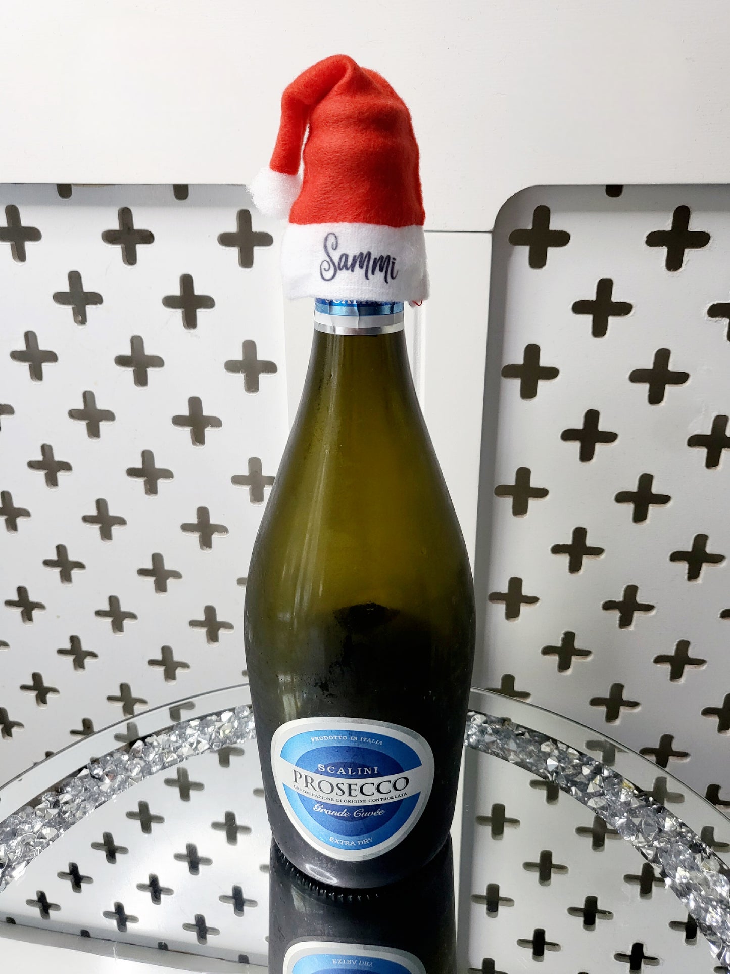 Personalised Santa Hat Bottle Topper