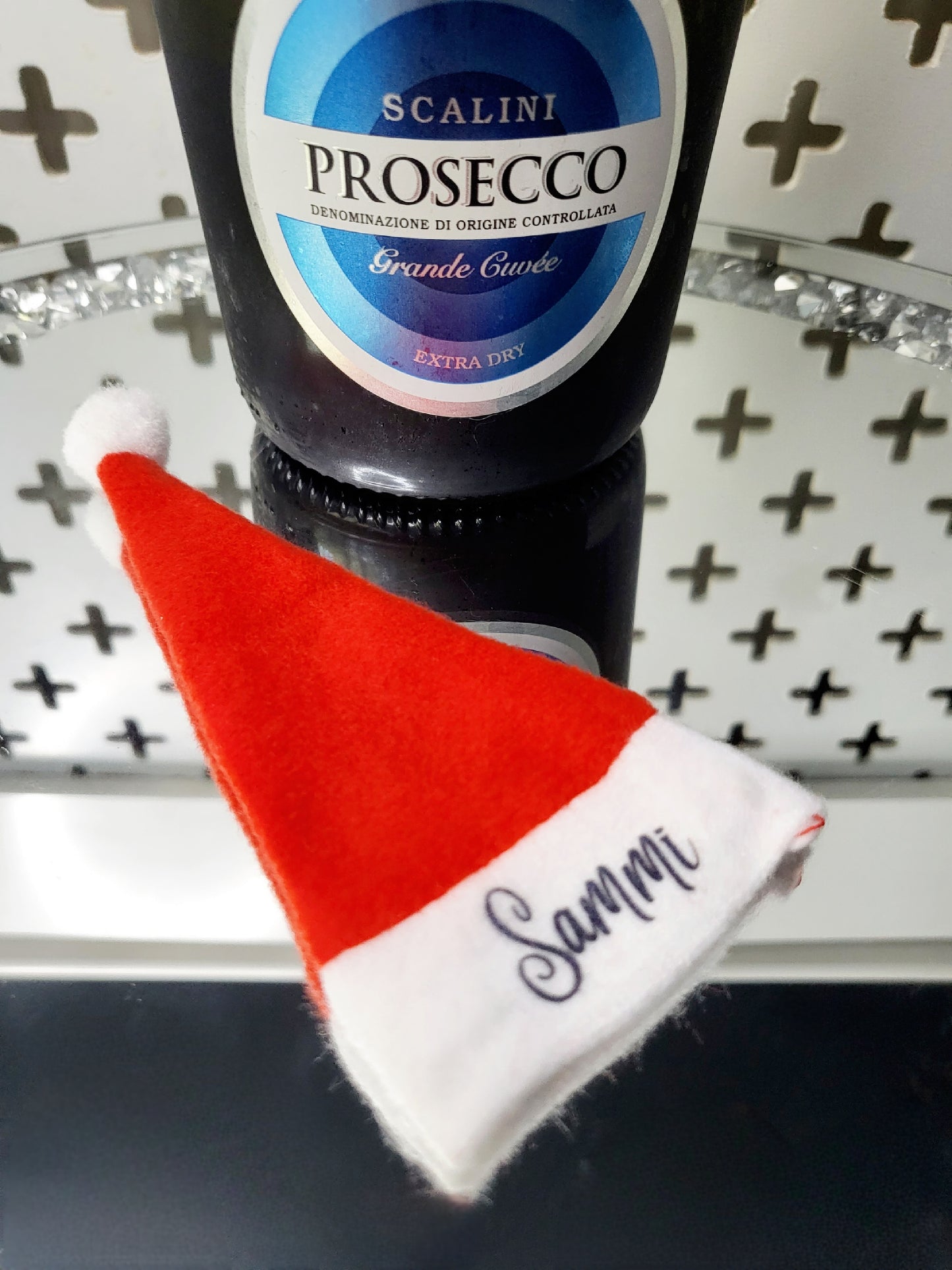 Personalised Santa Hat Bottle Topper