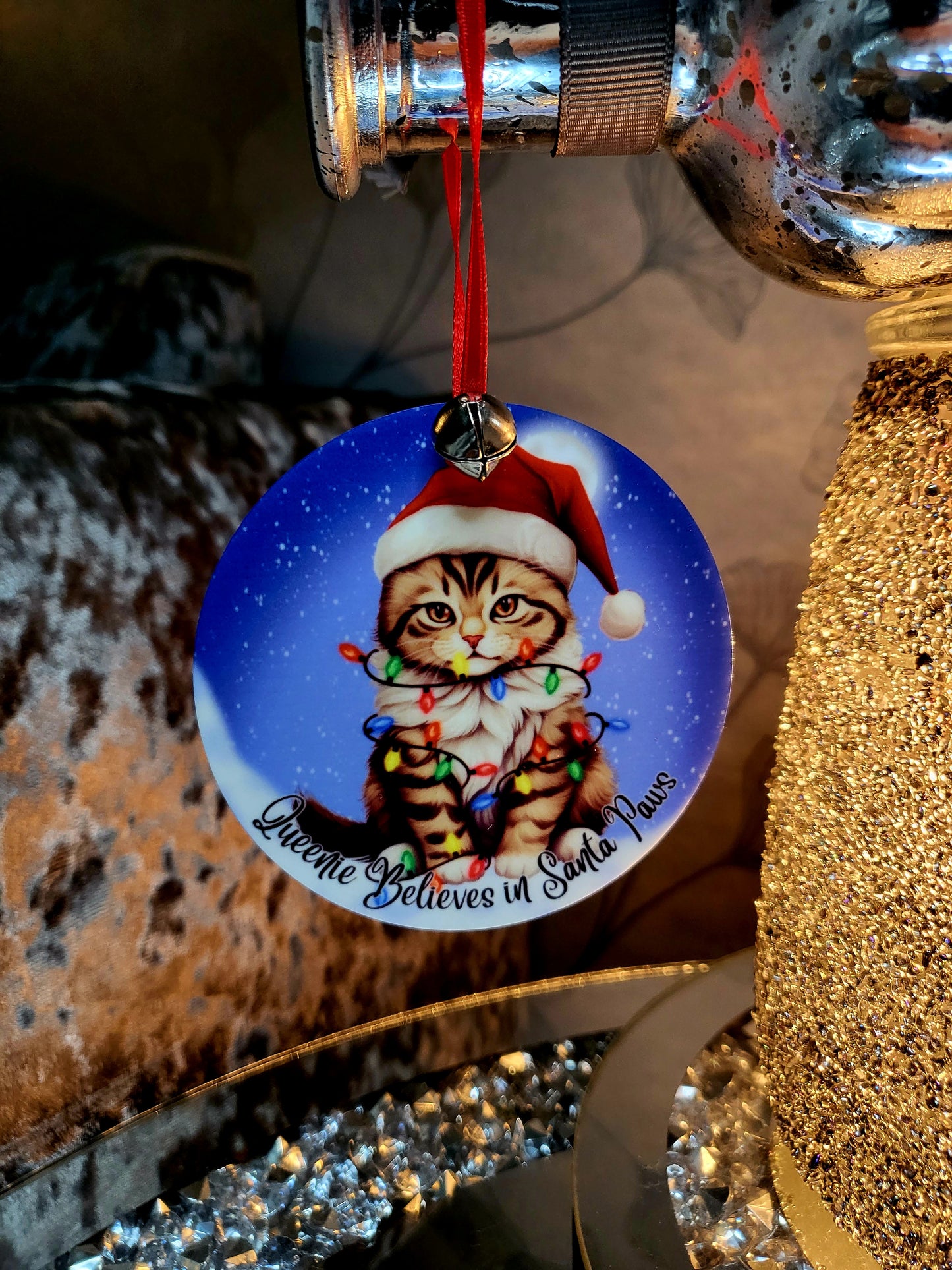 Personalised Cat Christmas Bauble