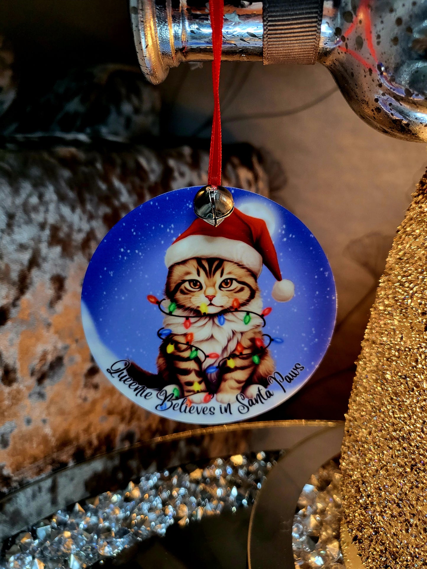 Personalised Cat Christmas Bauble