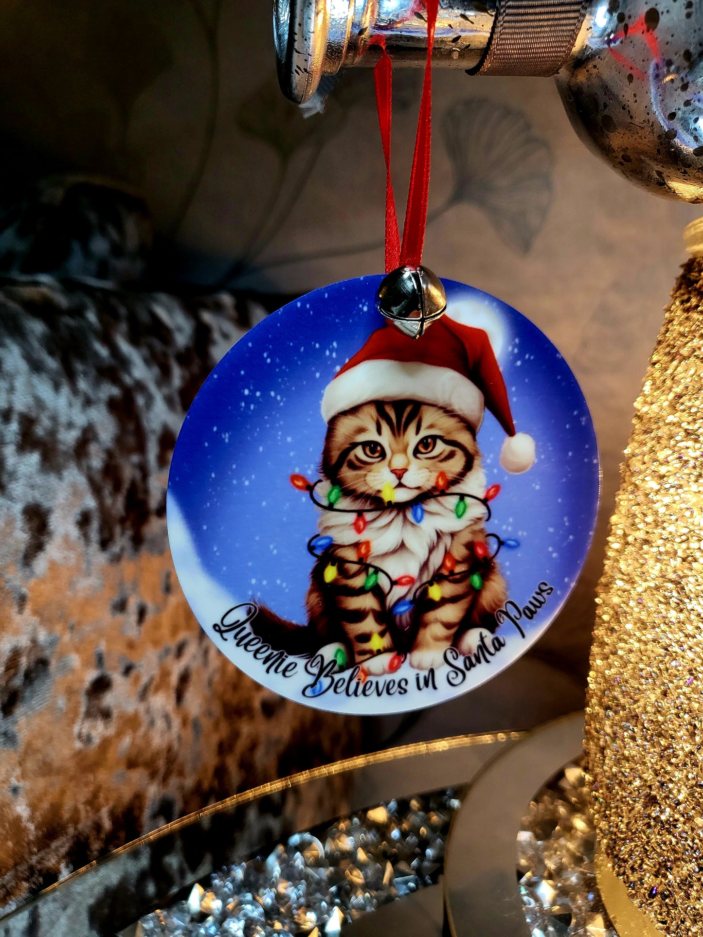 Personalised Cat Christmas Bauble