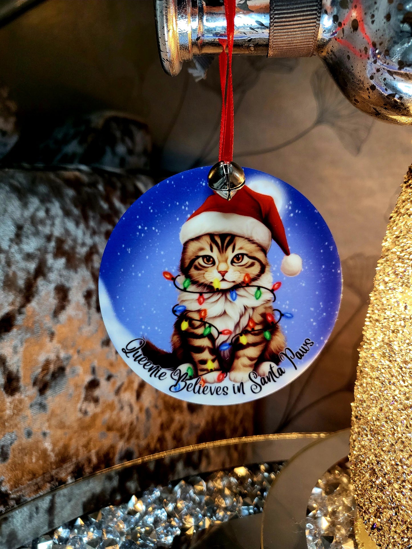 Personalised Cat Christmas Bauble