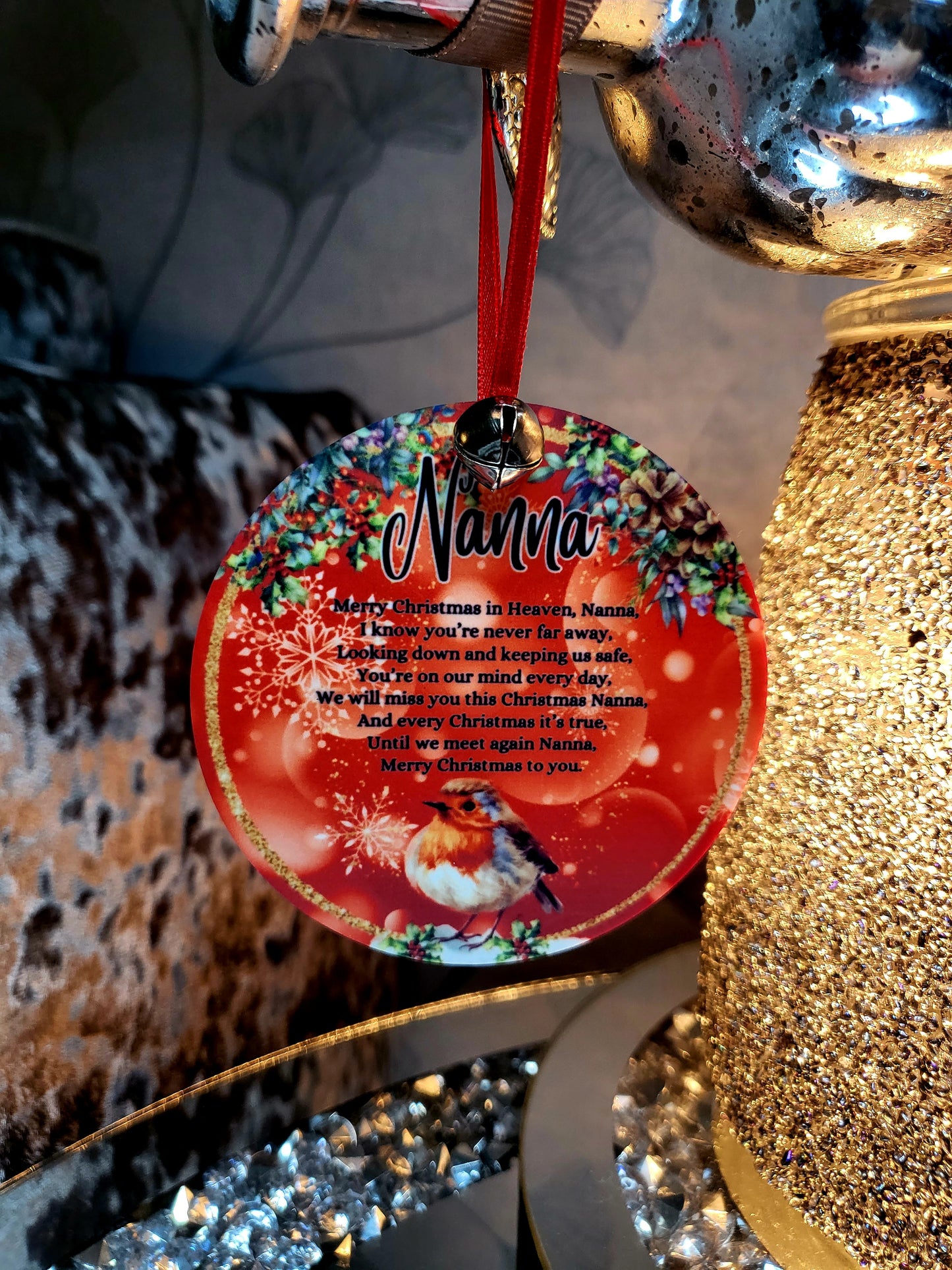 Personalised Memorial Christmas Bauble