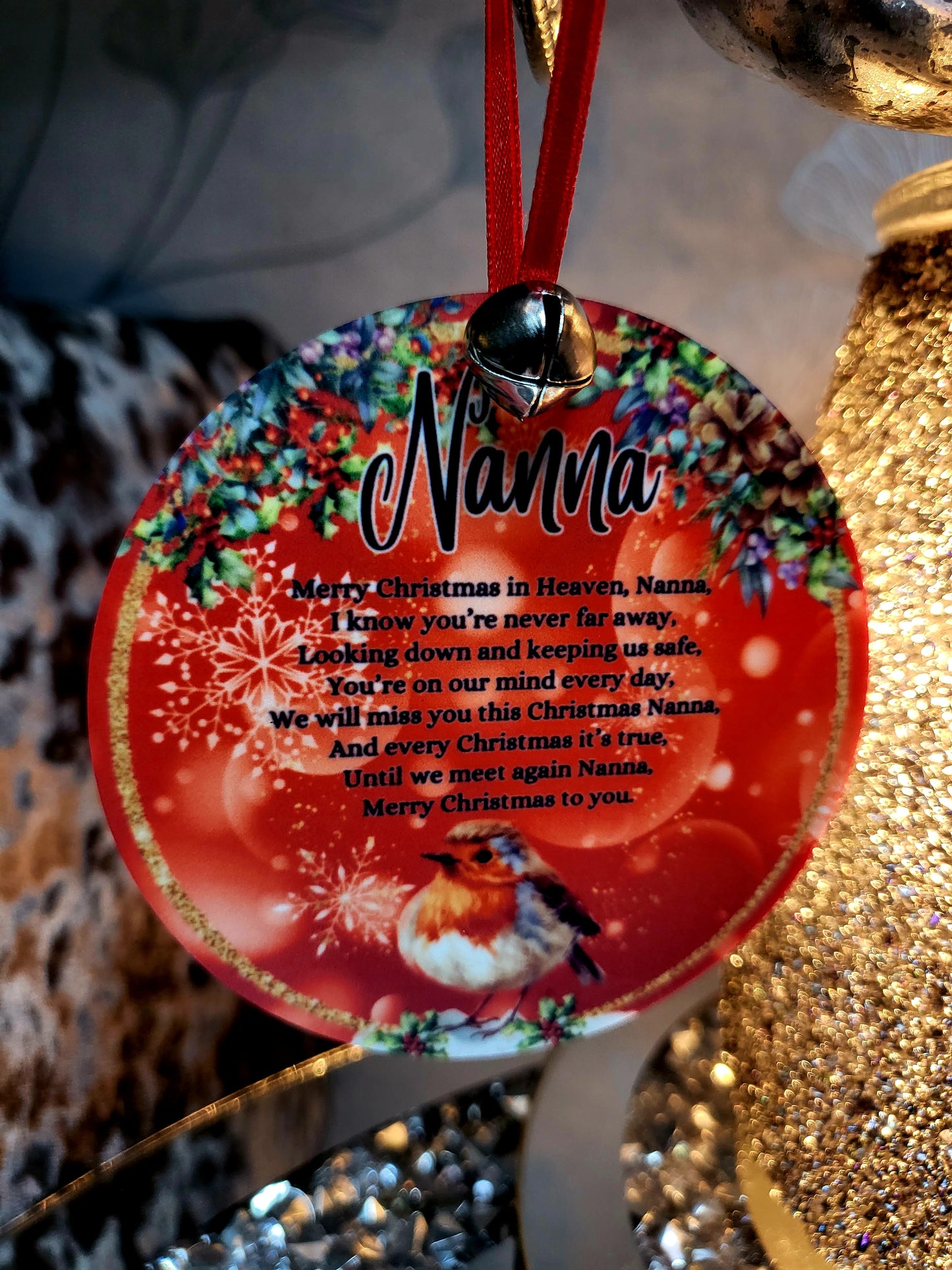 Personalised Memorial Christmas Bauble