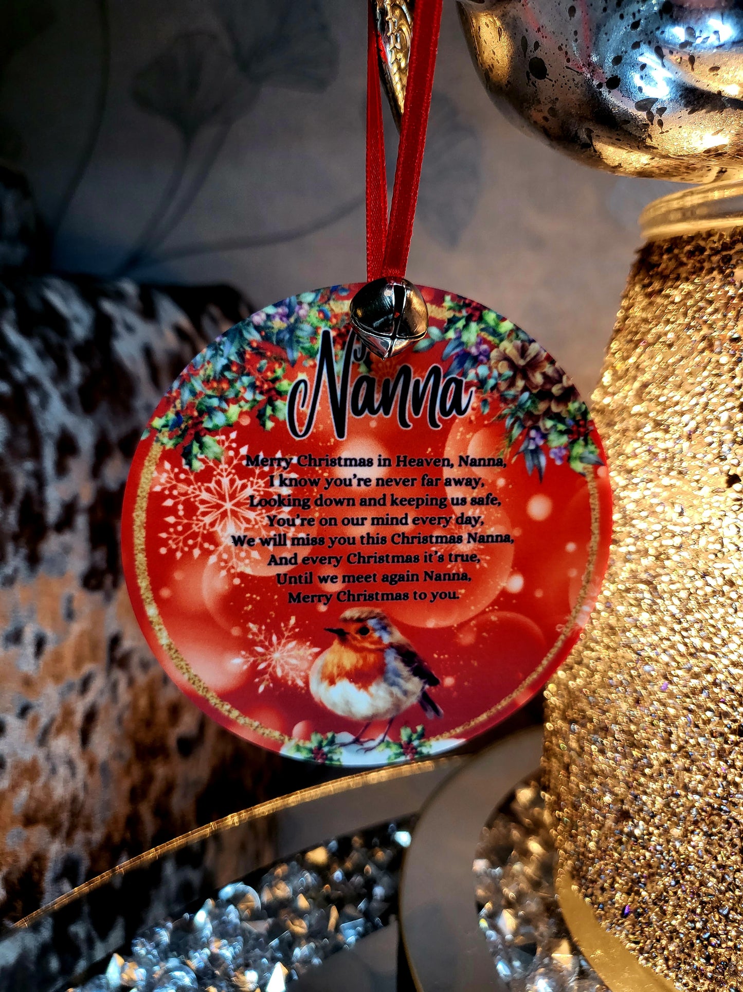 Personalised Memorial Christmas Bauble