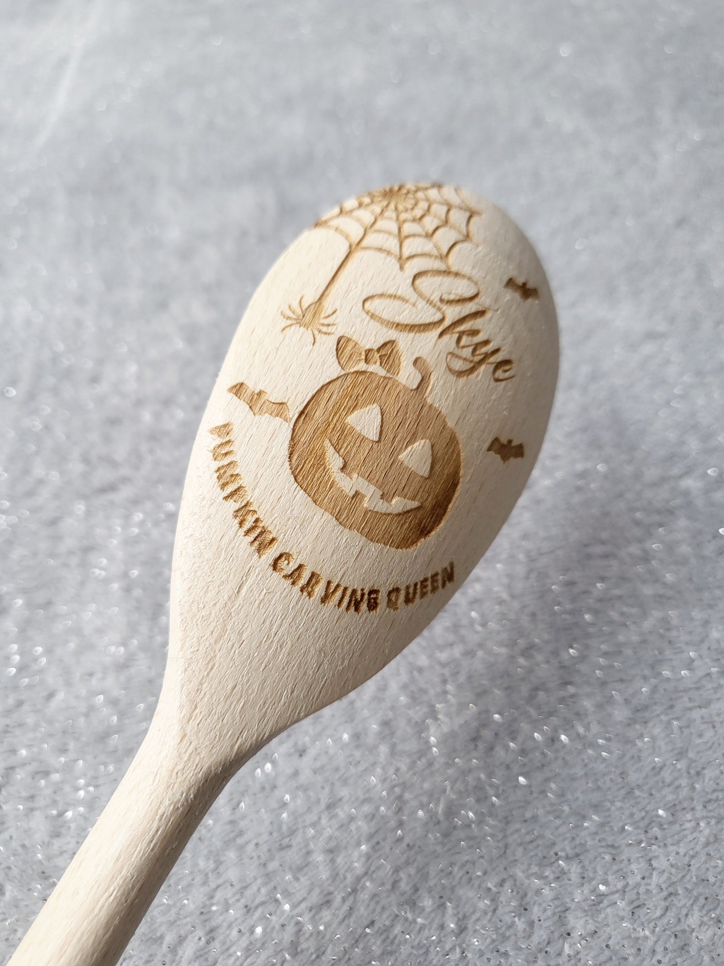 Personalised Pumpkin Carving Wooden Spoon