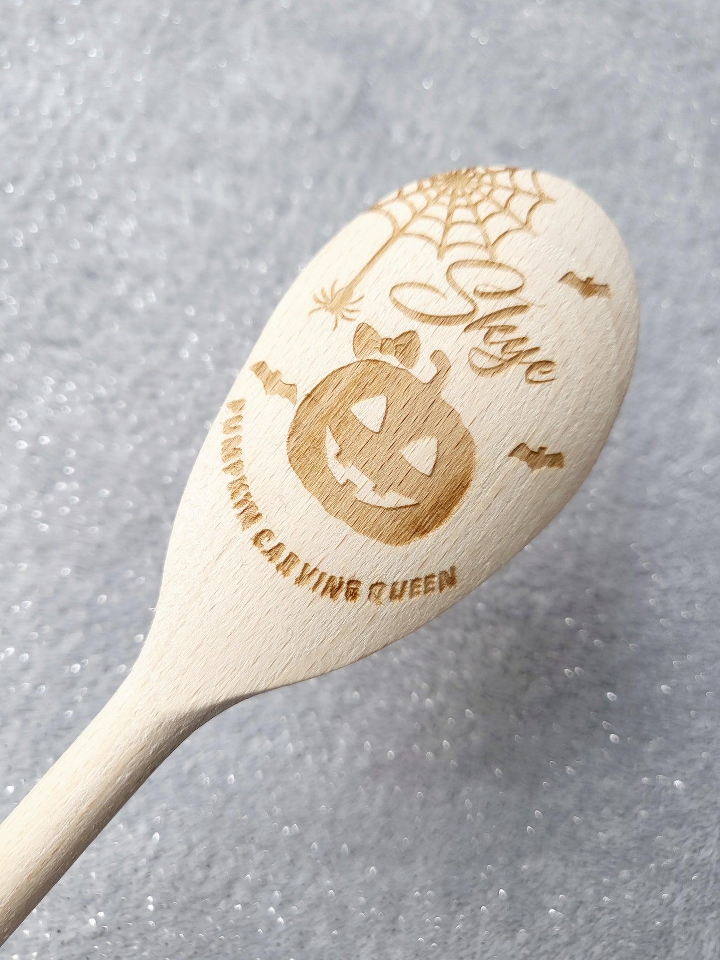 Personalised Pumpkin Carving Wooden Spoon