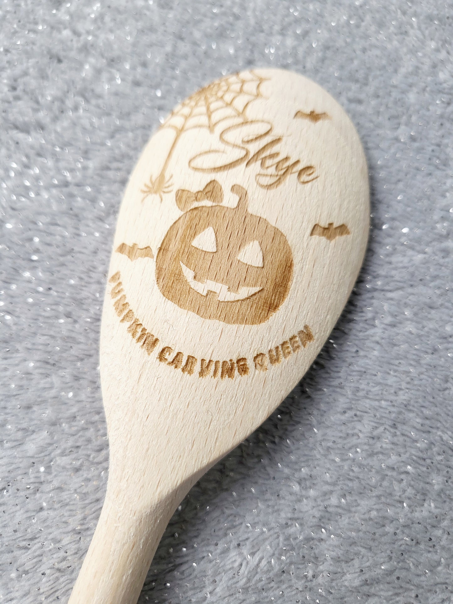 Personalised Pumpkin Carving Wooden Spoon