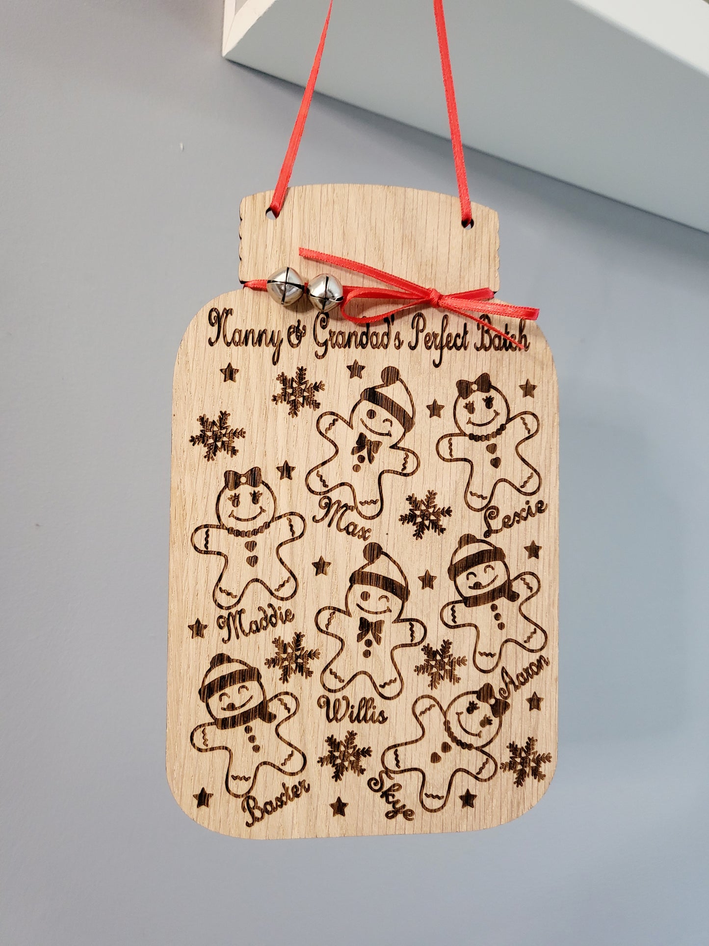 Personalised Gingerbread Jar Plaque