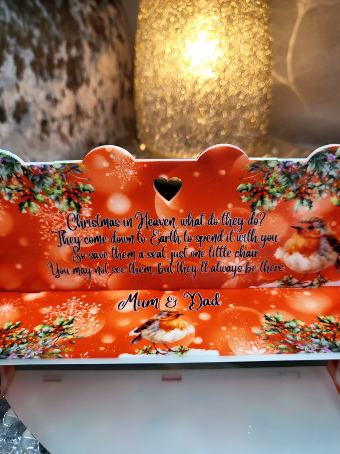 Personalised Memorial Christmas Bench - Acrylic