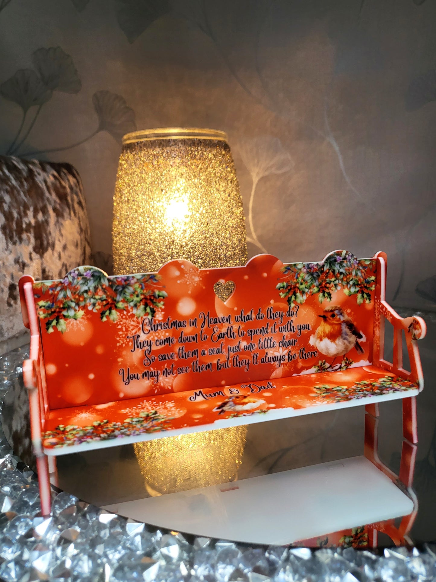 Personalised Memorial Christmas Bench - Acrylic