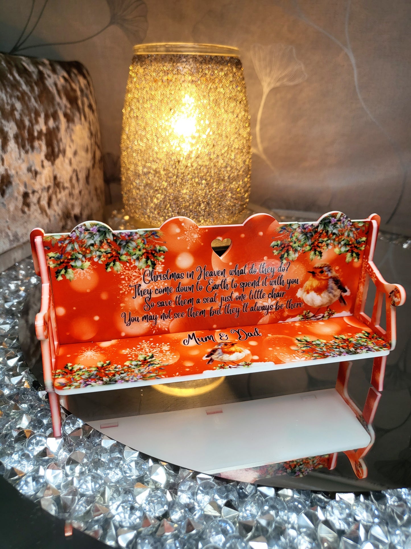 Personalised Memorial Christmas Bench - Acrylic