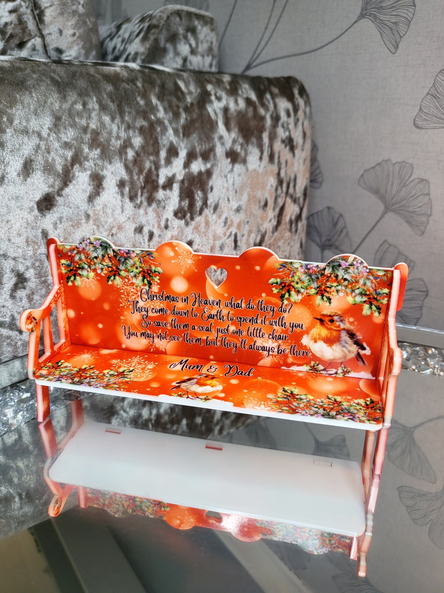 Personalised Memorial Christmas Bench - Acrylic