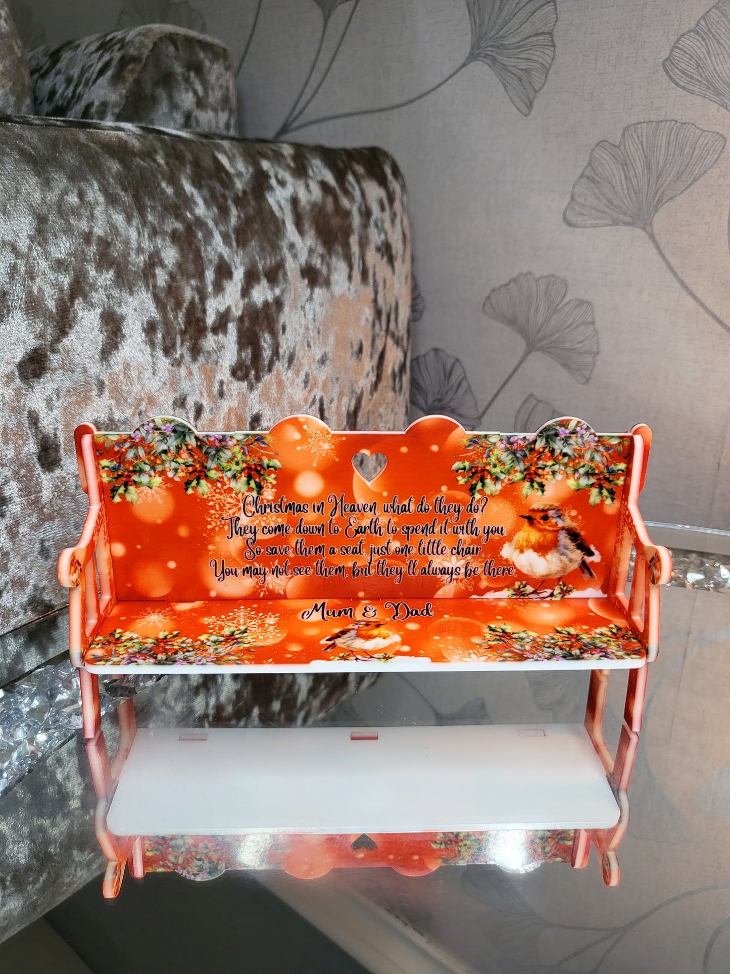 Personalised Memorial Christmas Bench - Acrylic