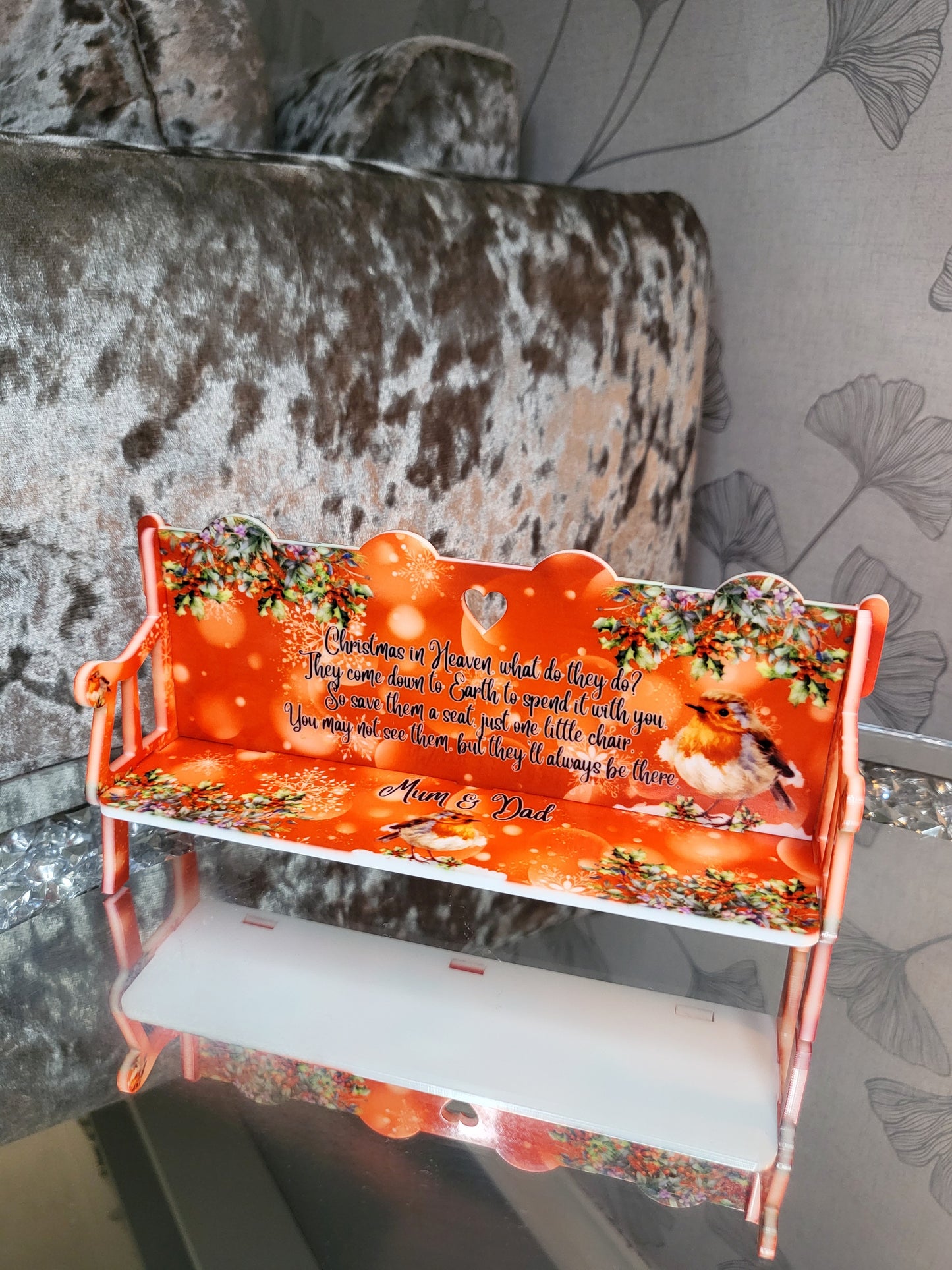 Personalised Memorial Christmas Bench - Acrylic