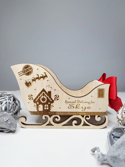 Personalised Wooden Mini Sleigh