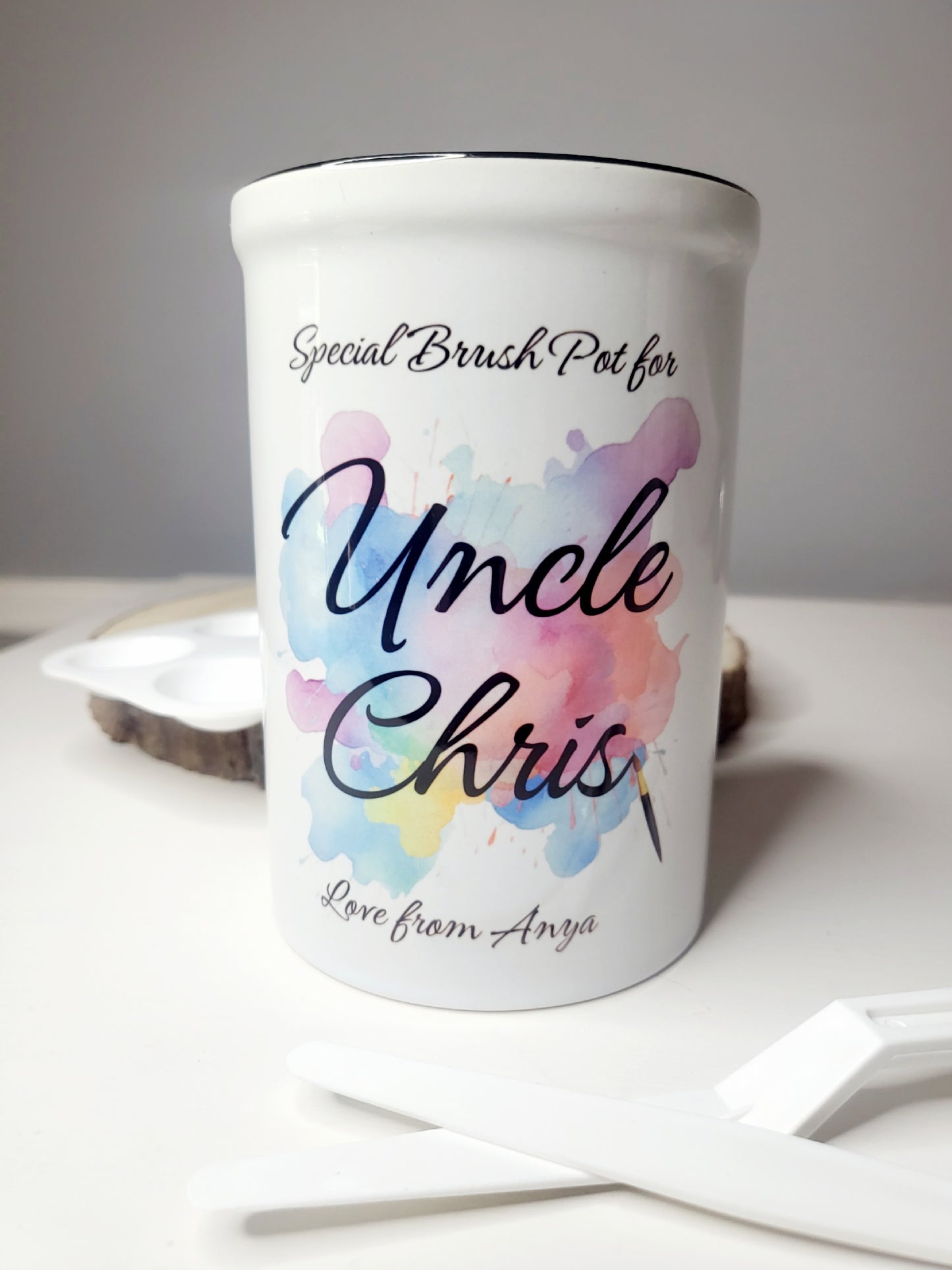 Personalised Paint Brush Pot