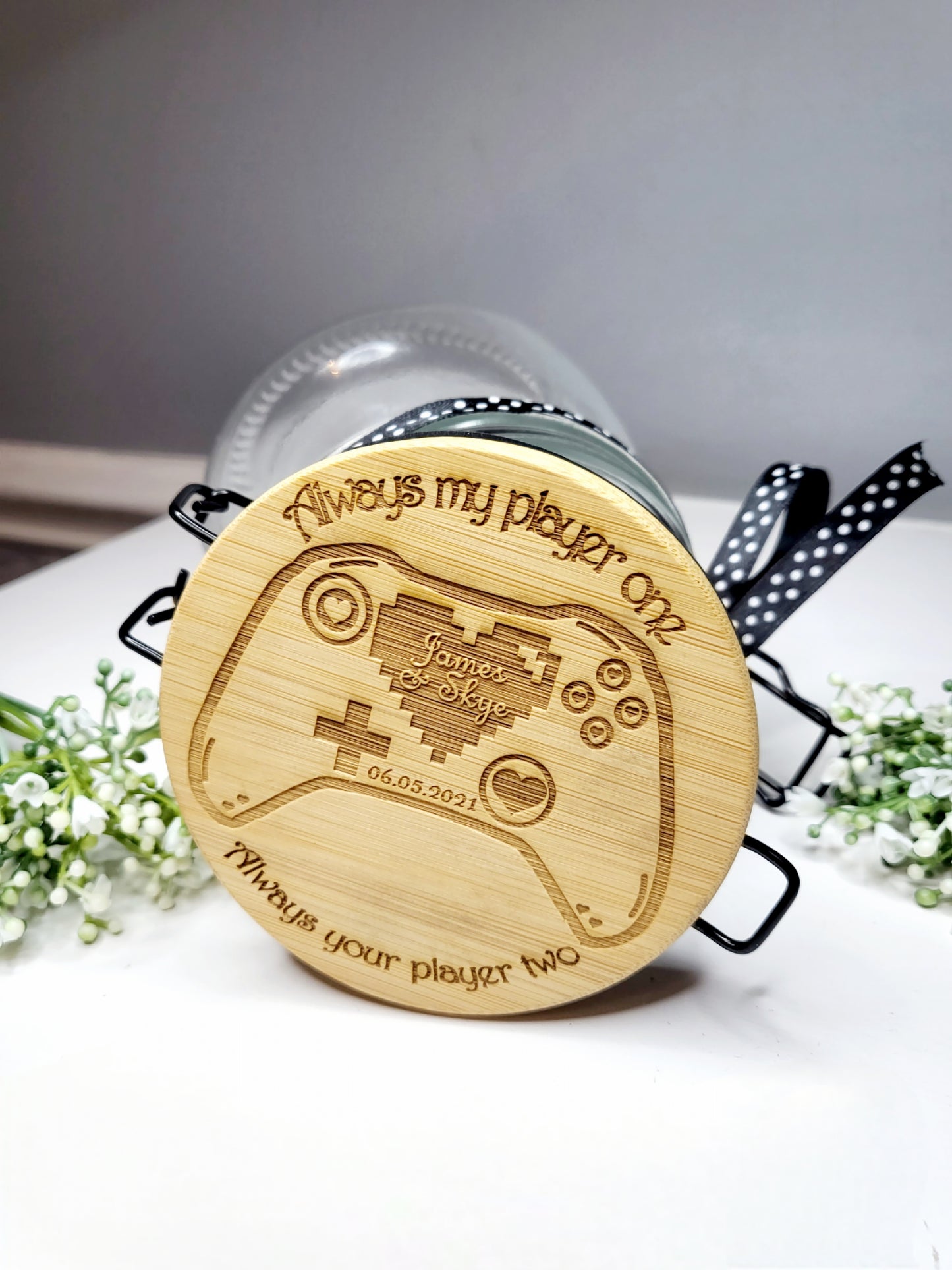 Personalised Gamer Player 1 & Player 2 Jar