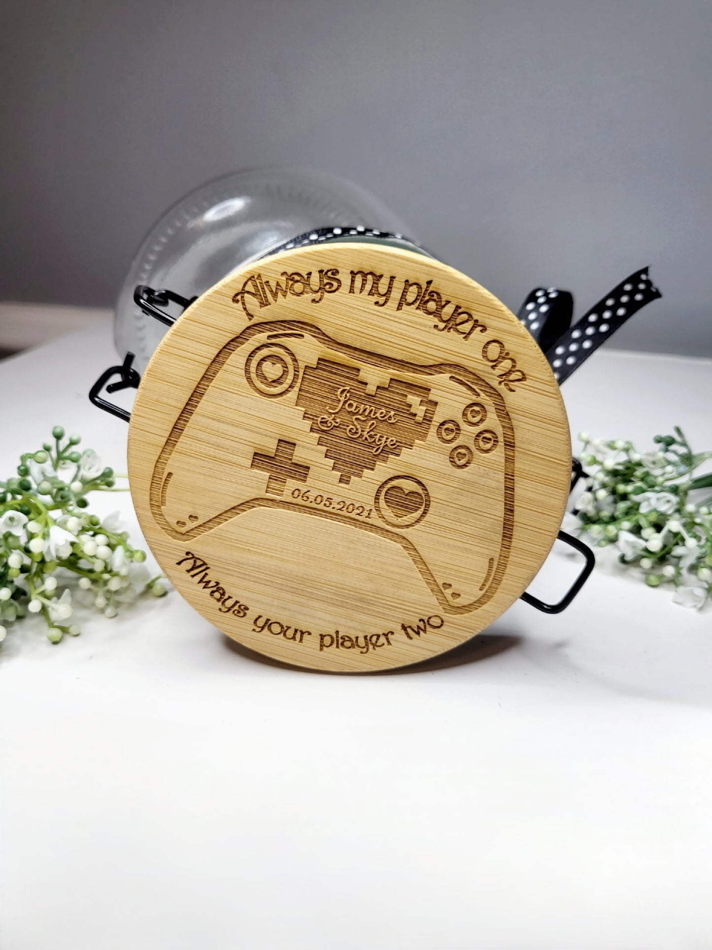 Personalised Gamer Player 1 & Player 2 Jar