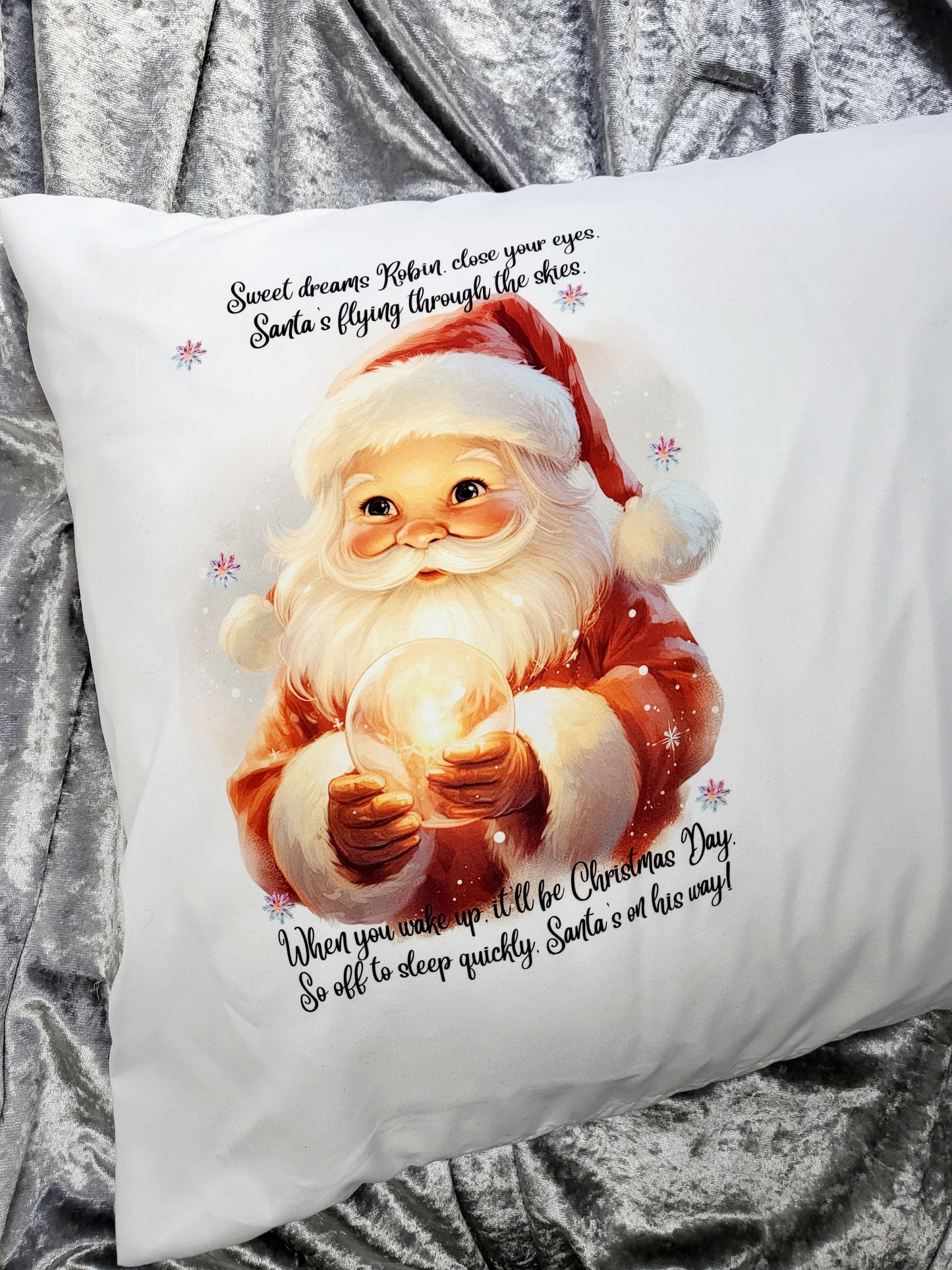 Personalised Christmas Eve Pillowcase - Santa