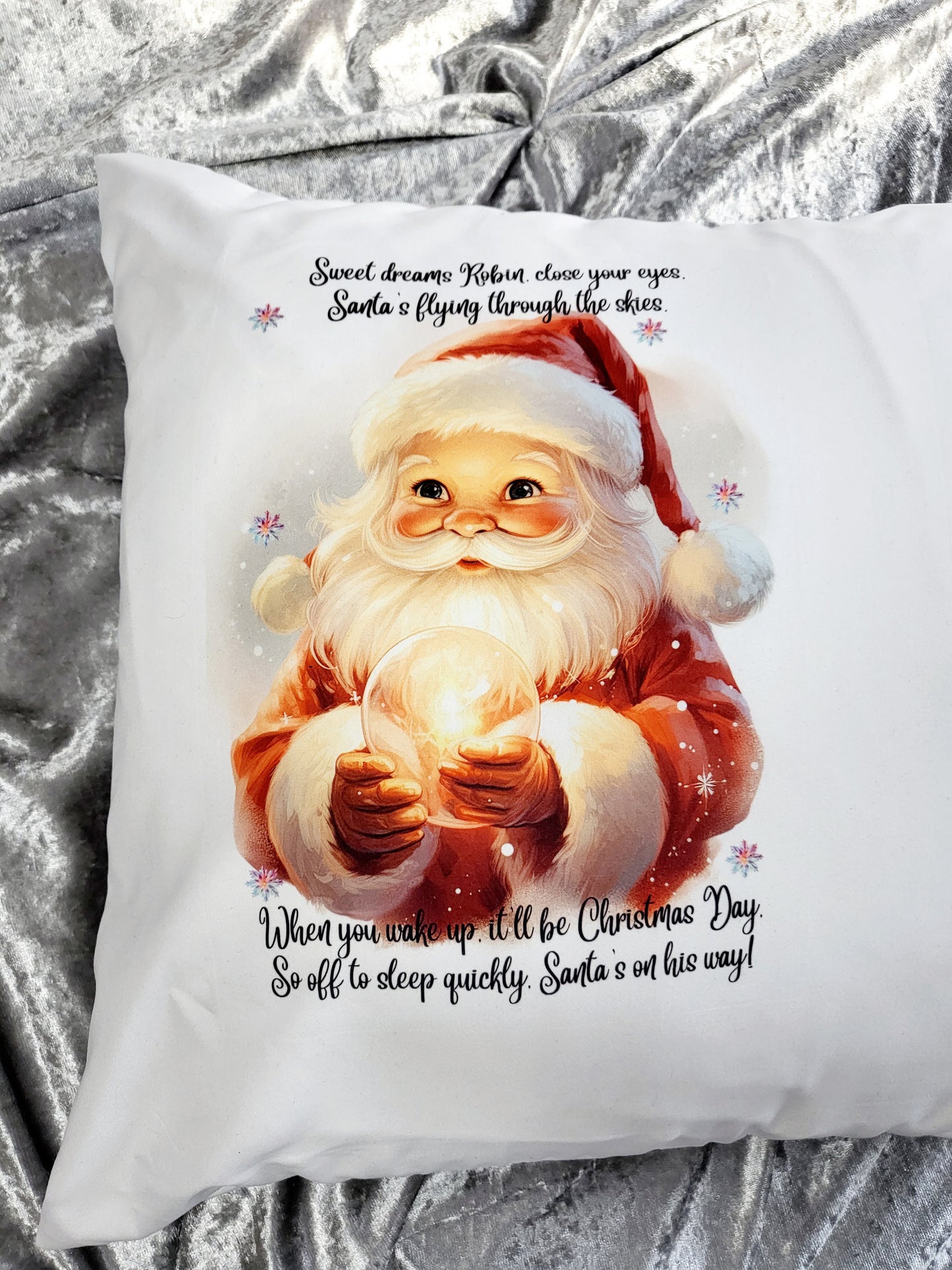 Personalised Christmas Eve Pillowcase - Santa