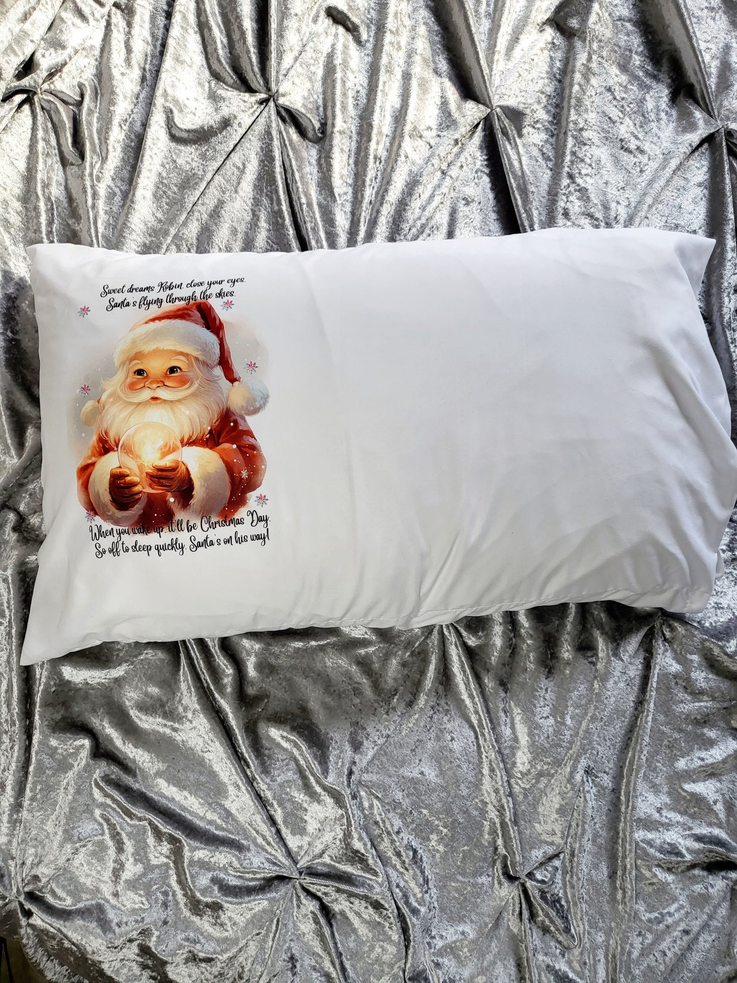 Personalised Christmas Eve Pillowcase - Santa