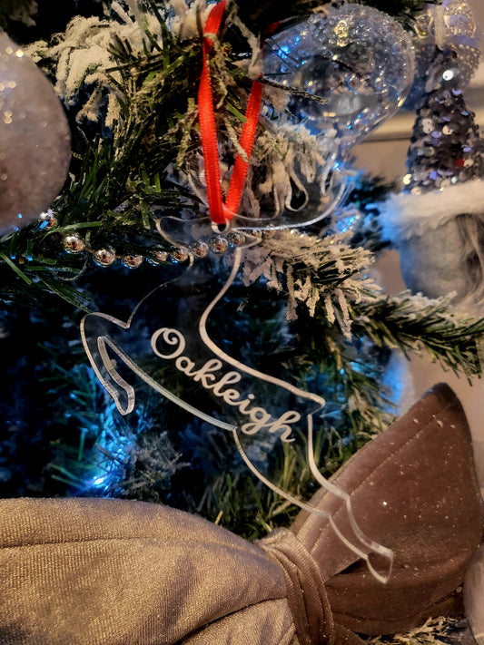 Personalised Reindeer Tree Decoration